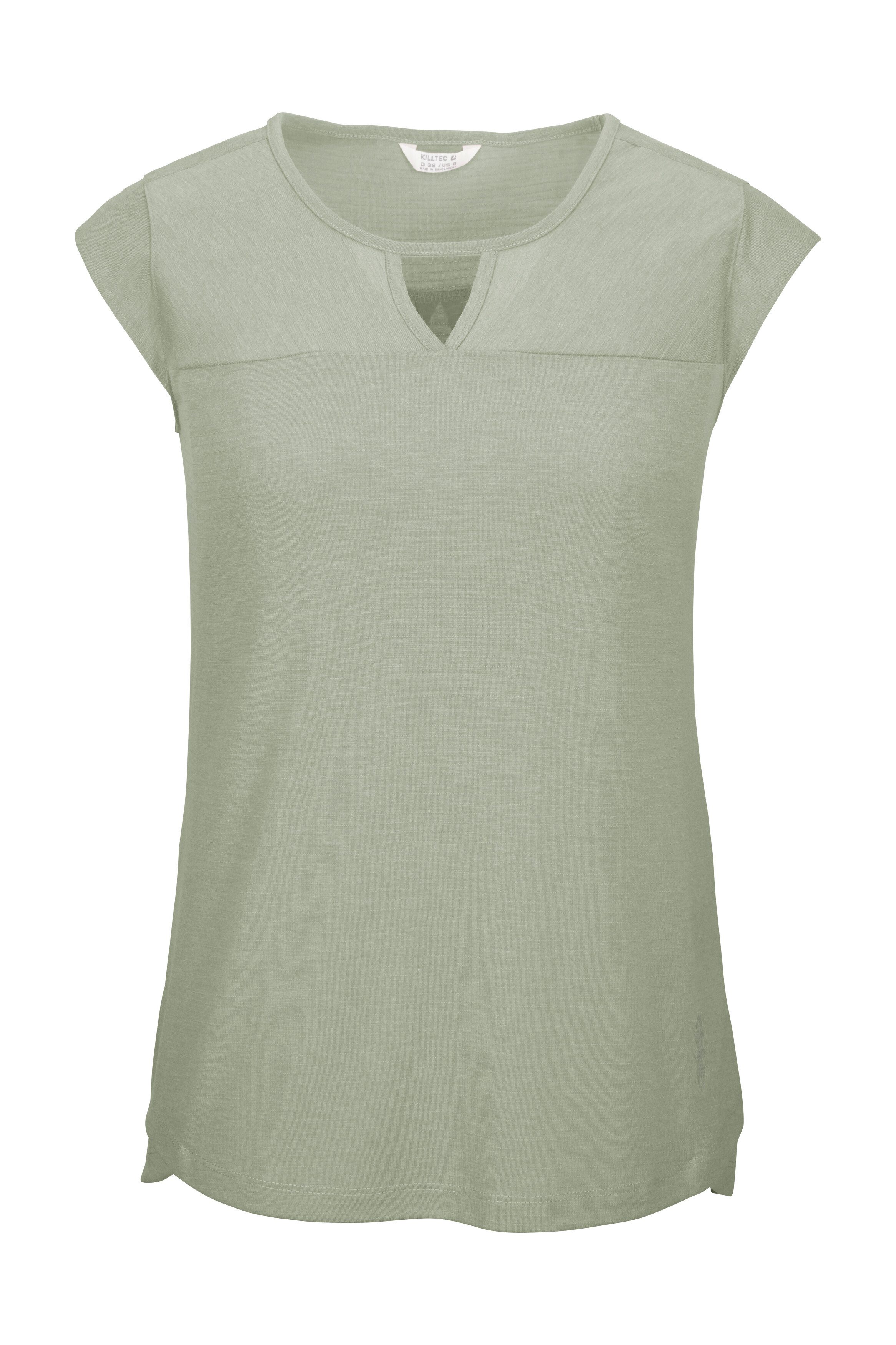 Killtec Funktionstop KOS 76 WMN TP Schnelltrocknendes Damen-Top mit femininem Ausschnitt und Raffung
