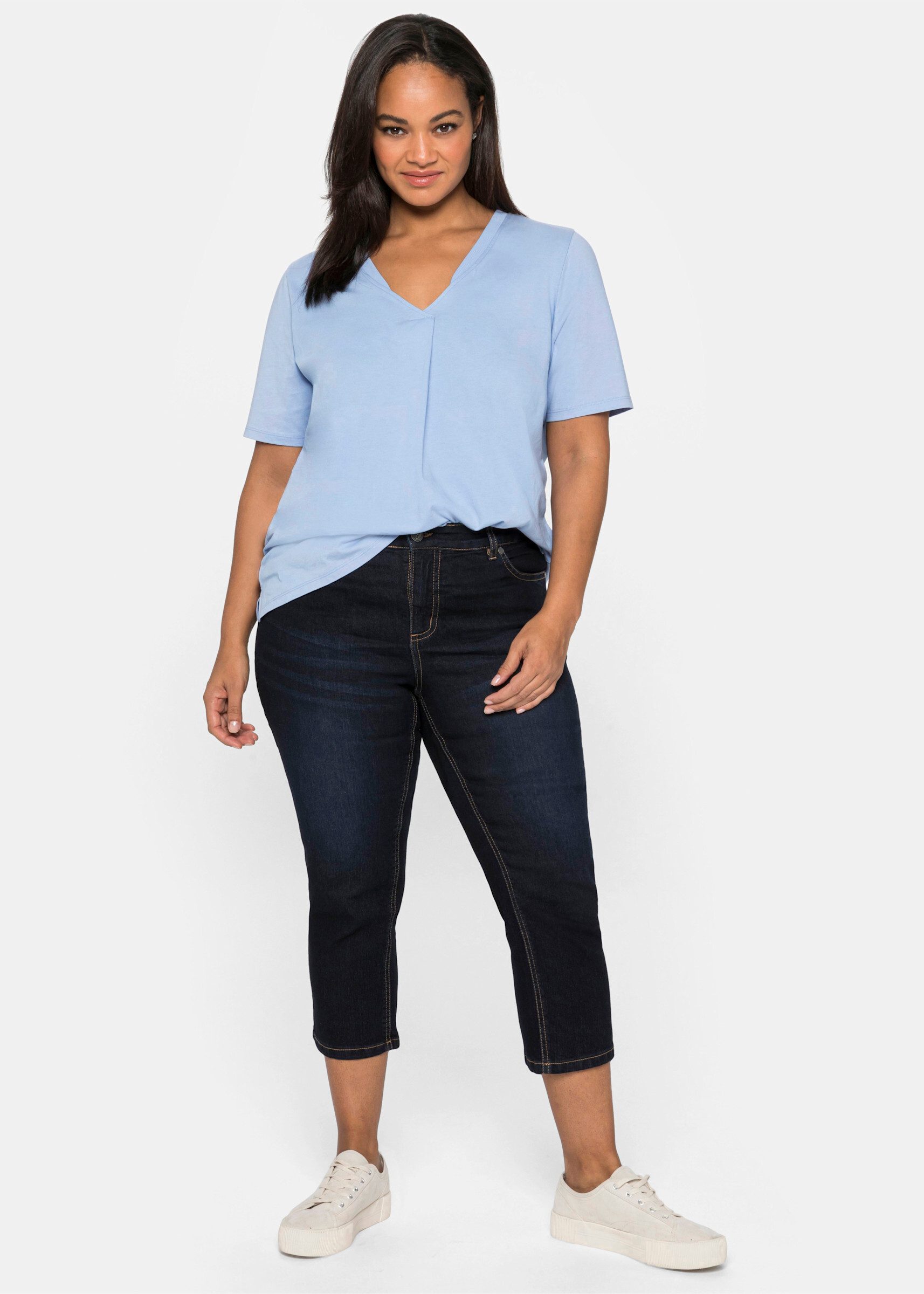 Sheego Jeansshorts Caprijeans günstig online kaufen