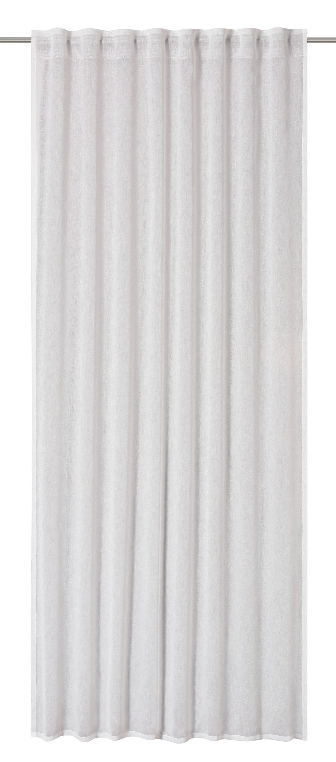 Vorhang Vorhang mit verdeckten Schlaufen Air Uni weiß 255 x 140 cm