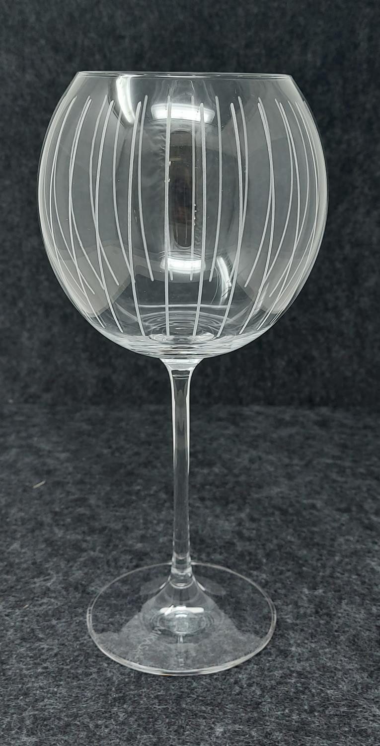 CreaFlor Home Weinglas Mikasa Cheers, Glas, Spülmaschinengeeignet, Transparent, Streifen, H: 22.5cm