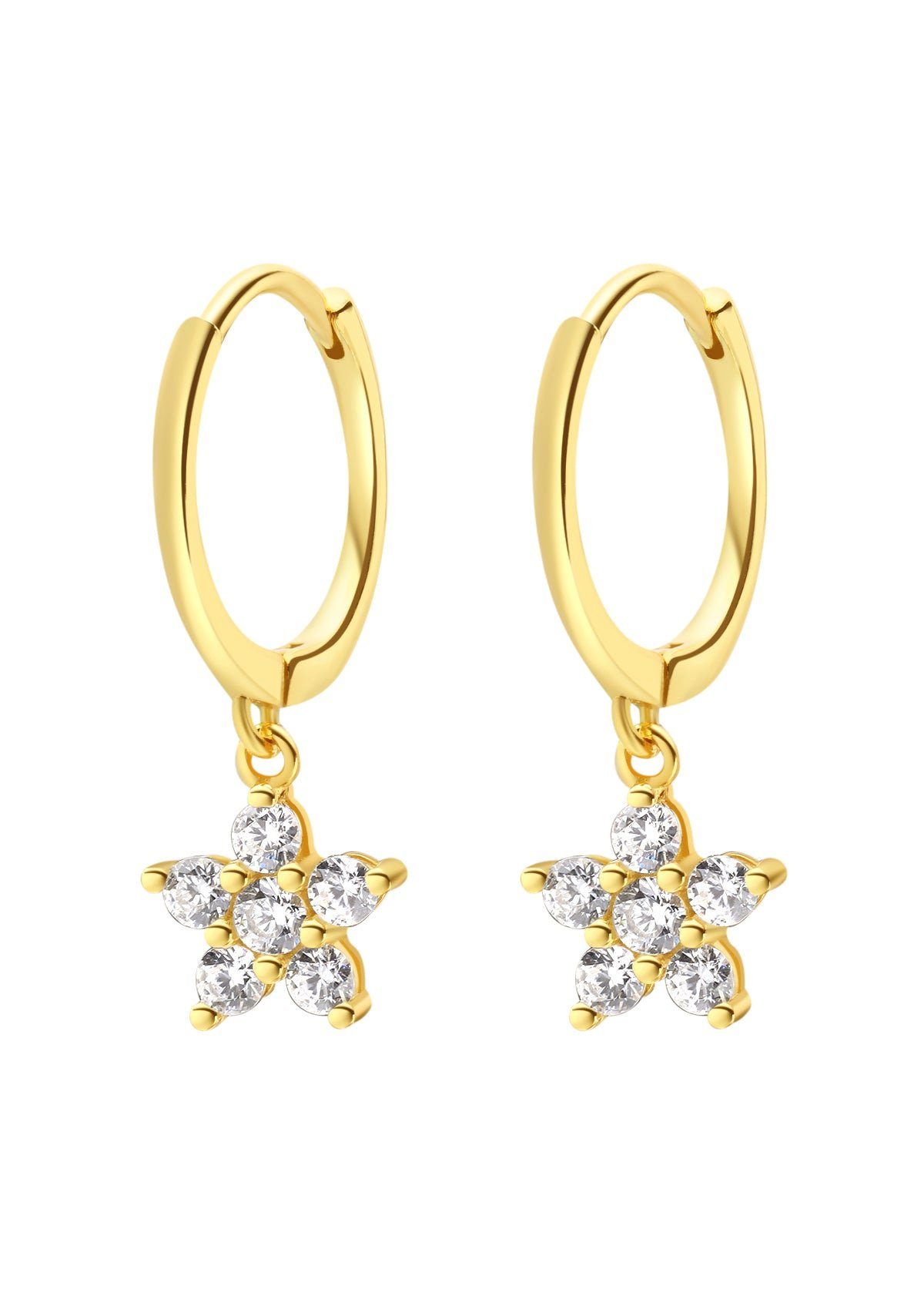 Hey Happiness Paar Creolen Blume Silber günstig online kaufen