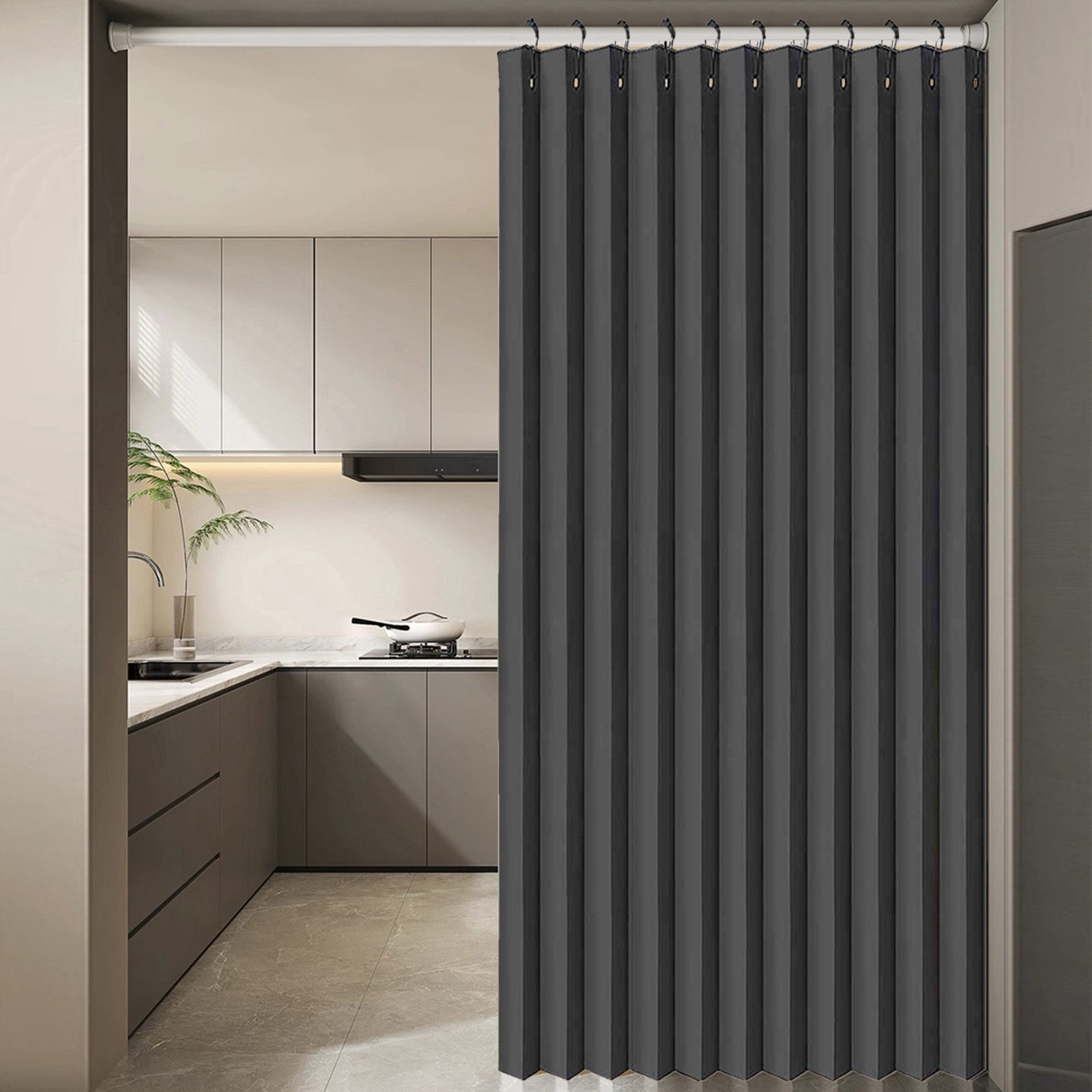 Qelus Vorhang 254x213/254x241cm Raumteiler Vorhang Wasserdicht günstig online kaufen