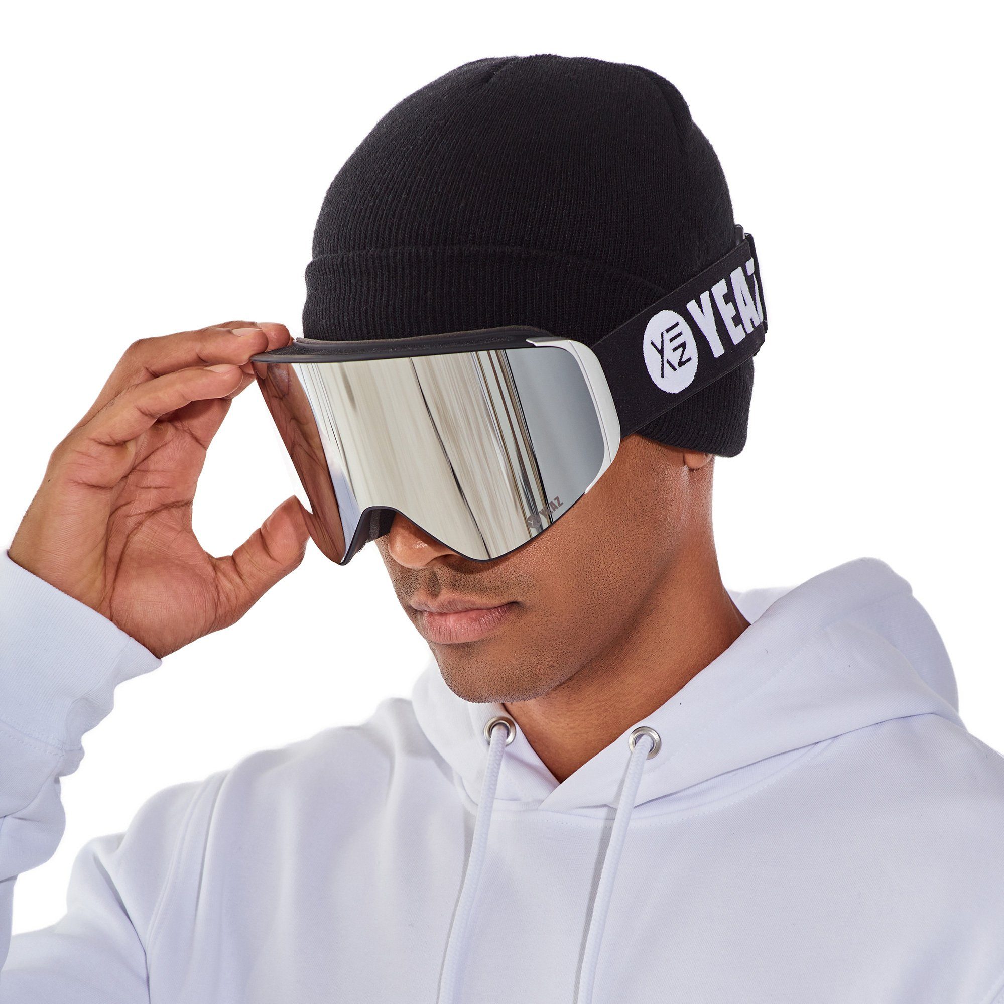 YEAZ Magnet-Wechsel-System für Skibrille silber/silber Gläser, APEX,