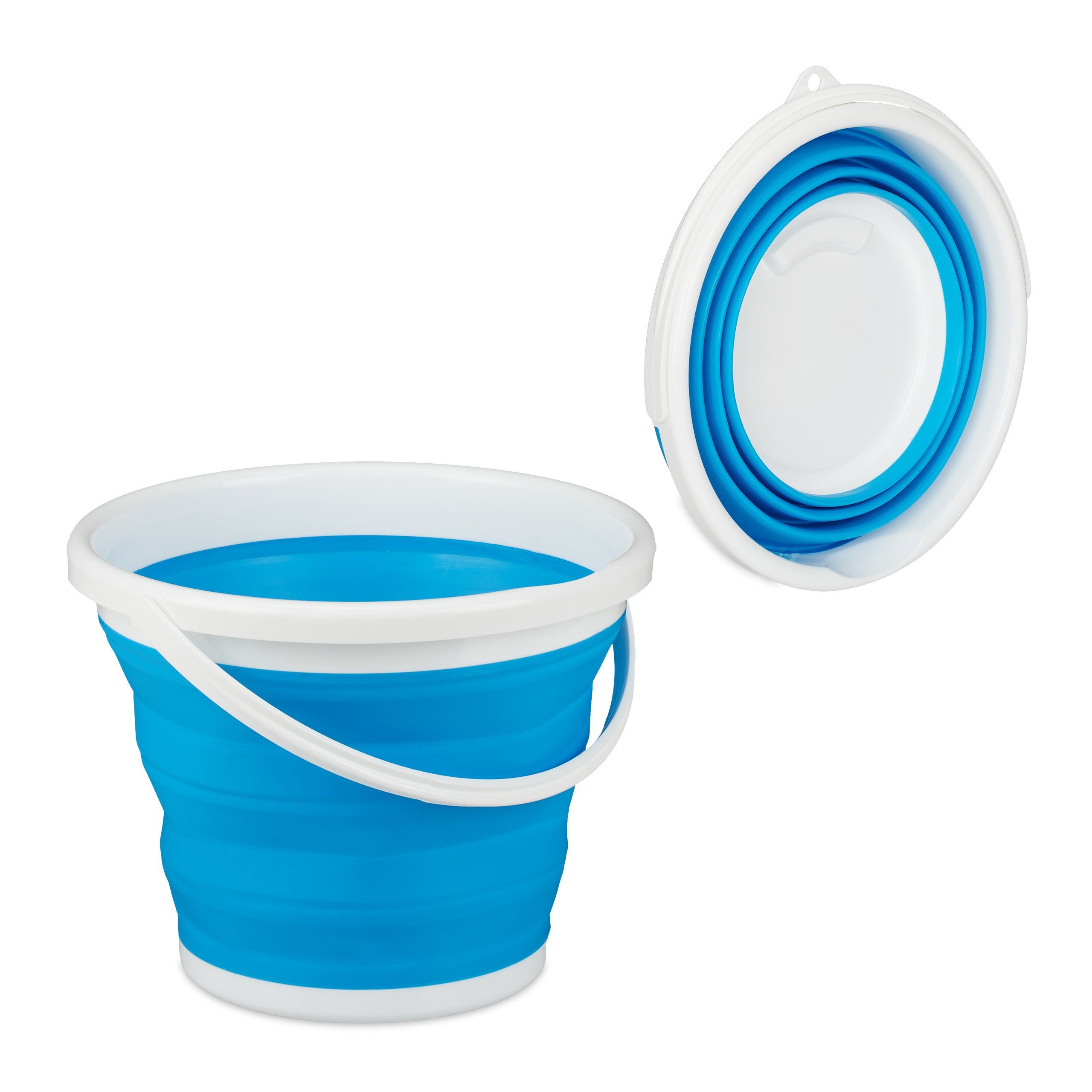 relaxdays Falteimer Faltbarer Ведра 10 Liter, blau