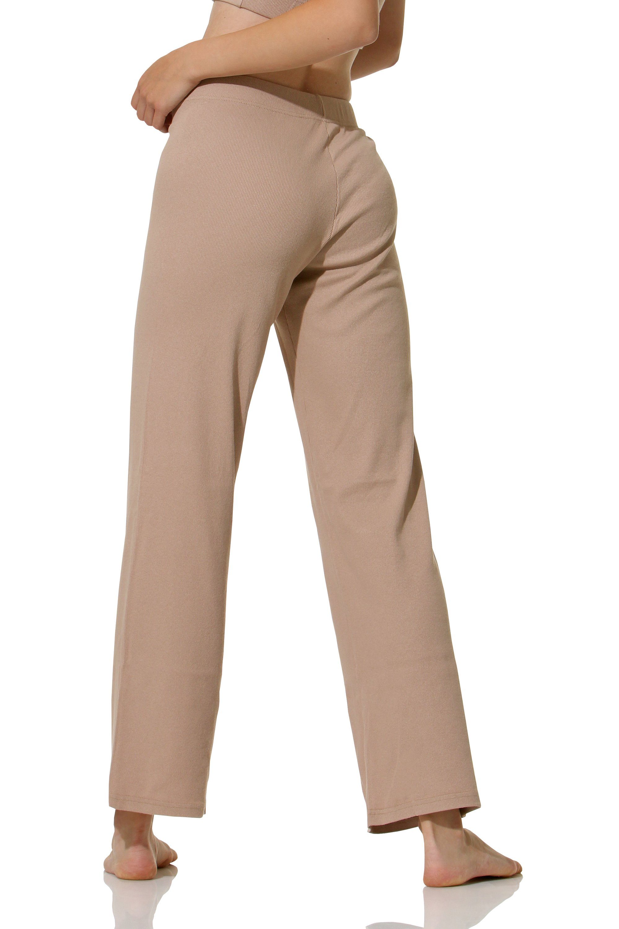 Rippjersey Yenita® aus Relaxhose Beige