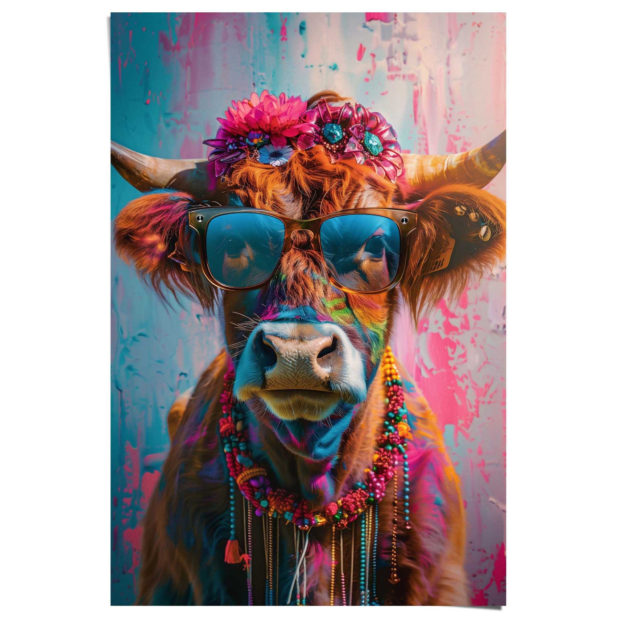 Reinders! Poster Festival Cow günstig online kaufen