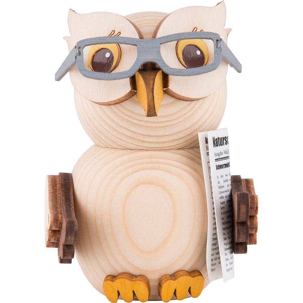 Kuhnert Dekofigur Mini-Eule mit Brille (7cm) von Drechslerei Kuhnert