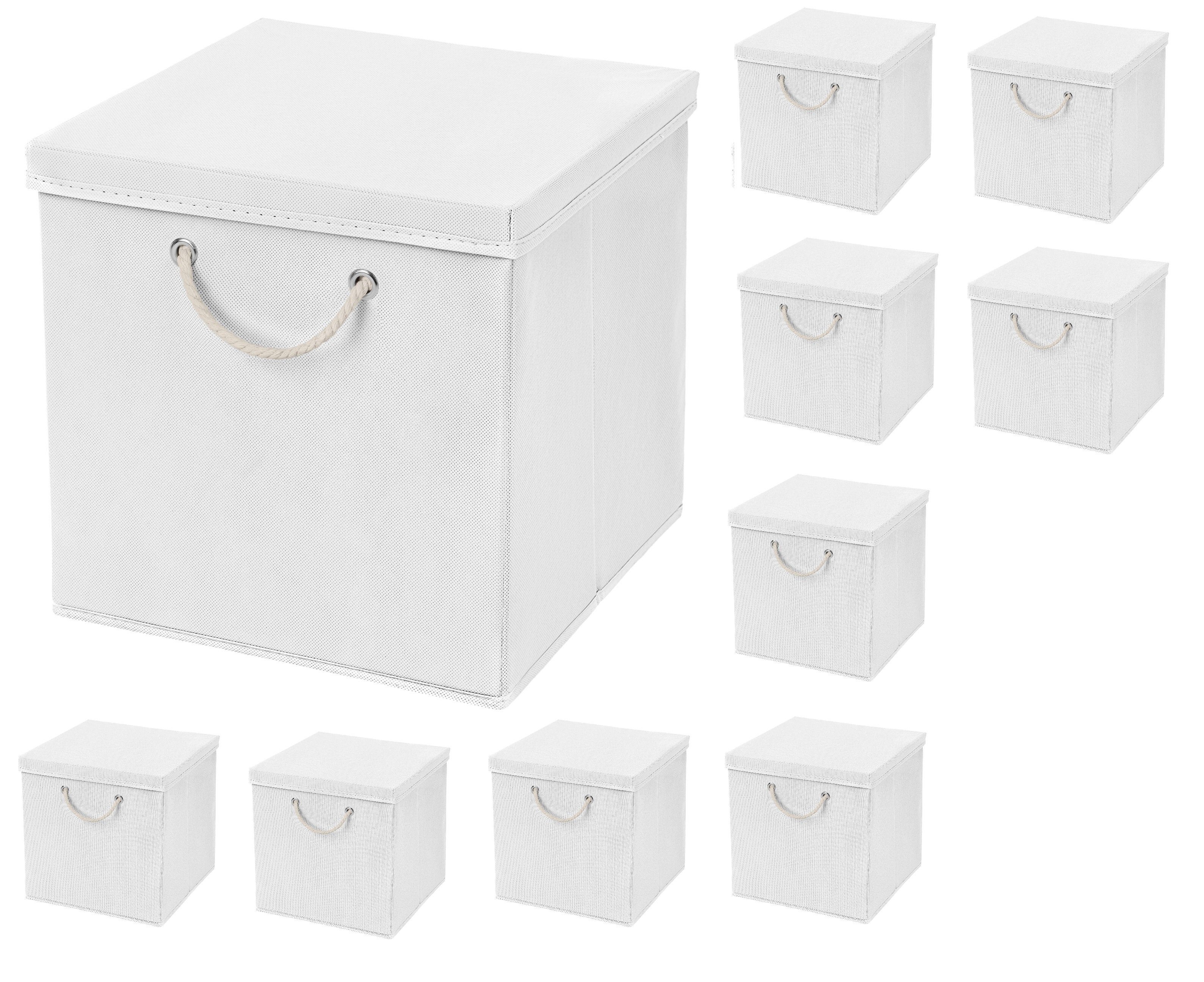 StickandShine Faltbox 10 Stück 30x30 cm perfekt für KALLAX – 19 trendige Farben zur Auswahl