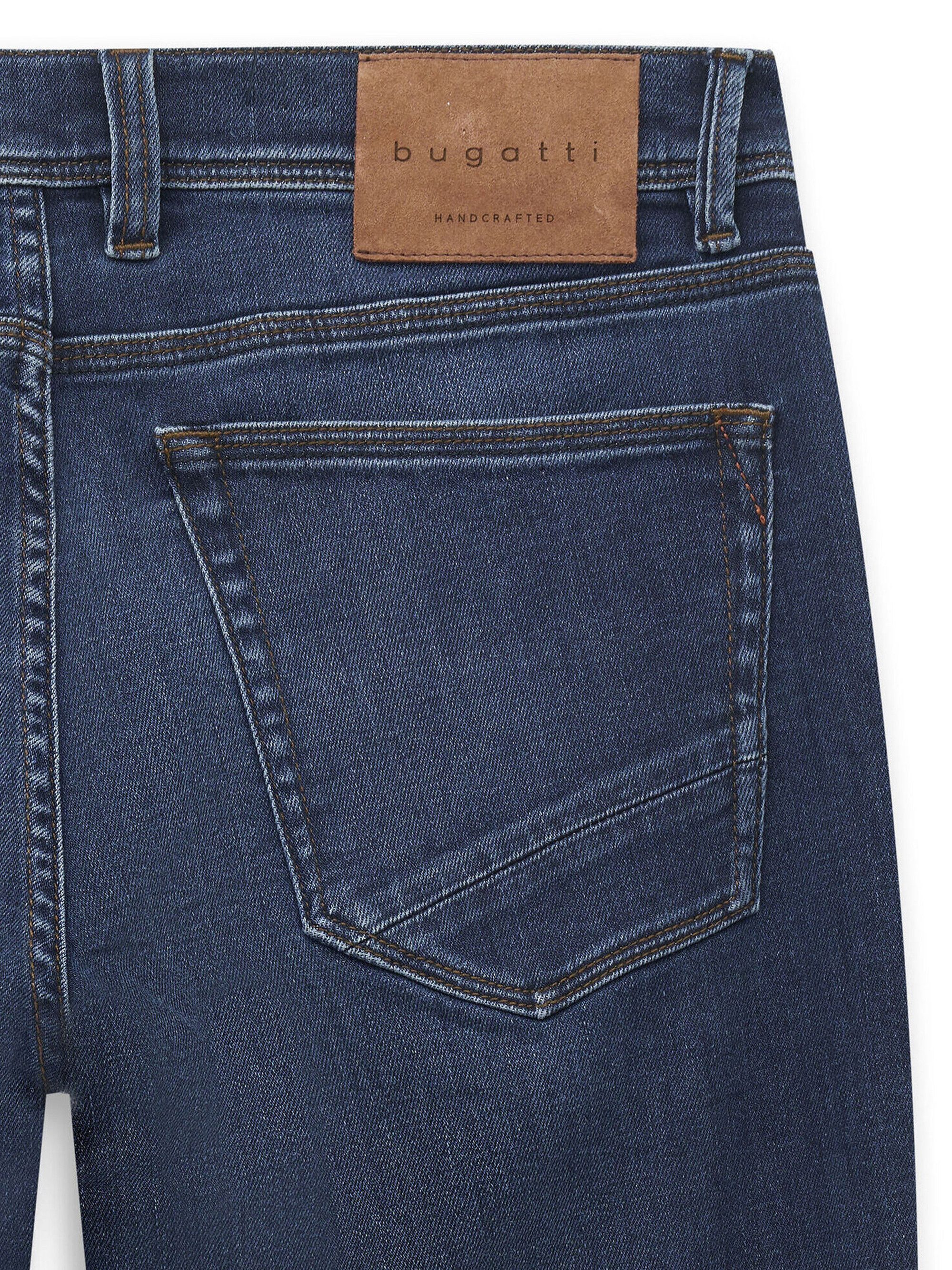 bugatti 5-Pocket-Jeans Slim Fit Slim Fit Candiani Denim Used Wash