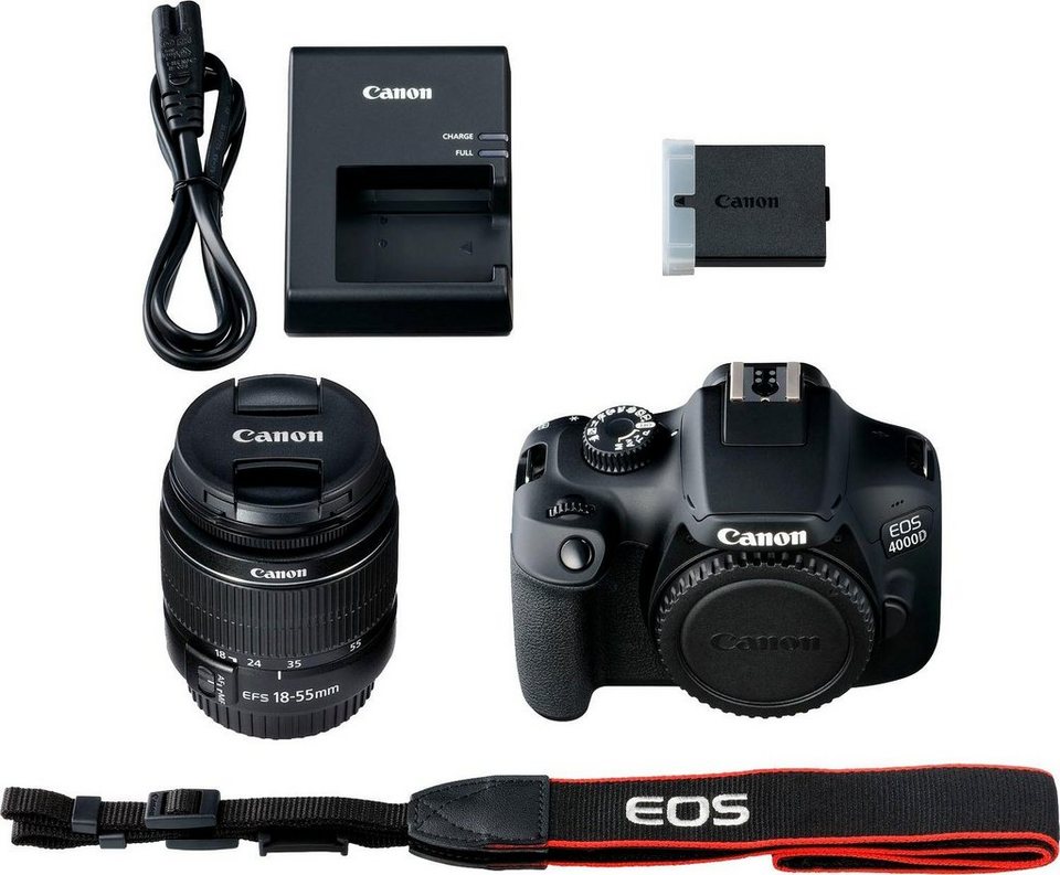 Canon EOS 4000D 18-55mm III Spiegelreflexkamera (EF-S 18-55mm f/3.5-5.6 III,  18 MP, WLAN (Wi-Fi)