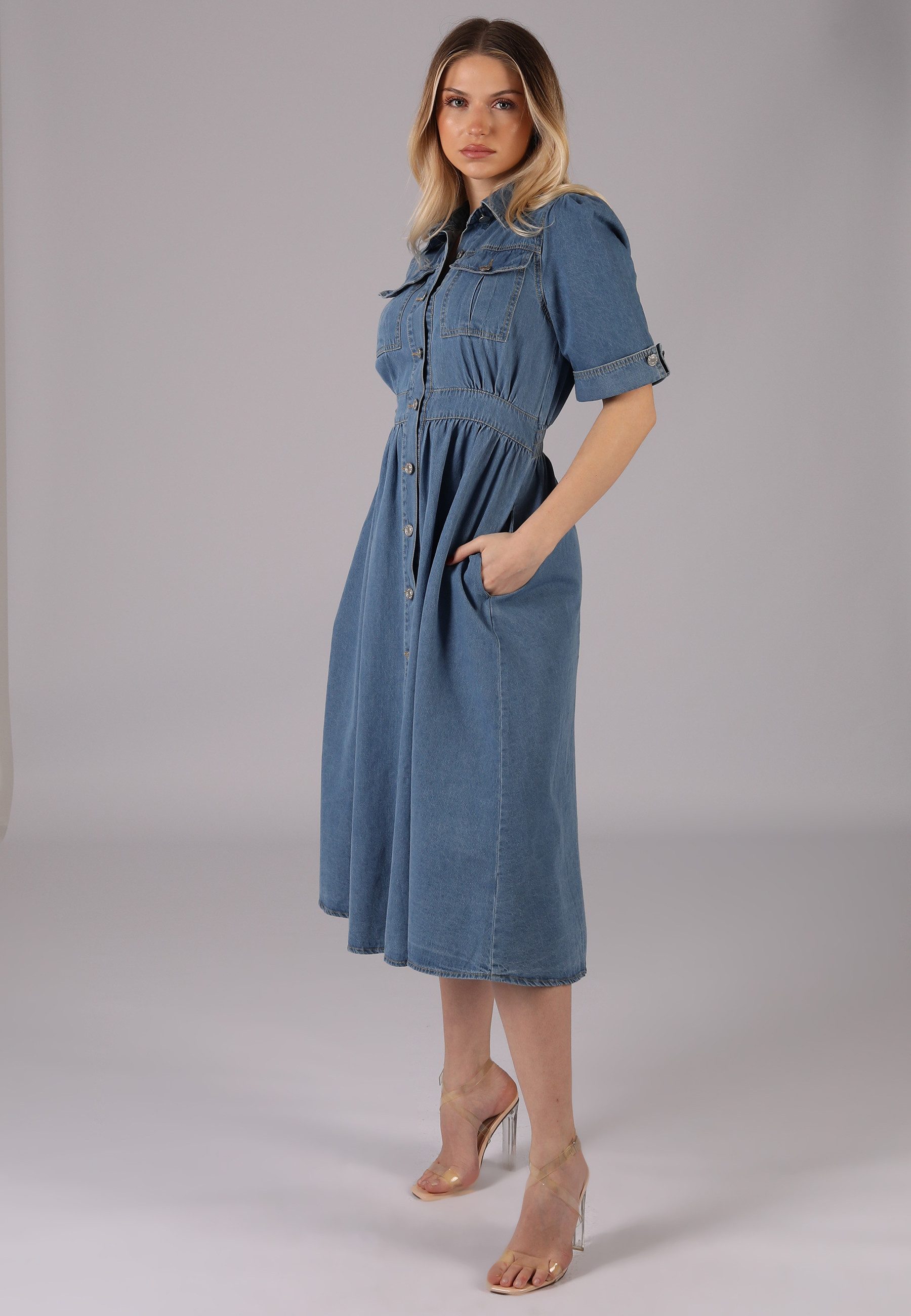 YC Fashion & Style Jeanskleid Jeans-Midikleid günstig online kaufen