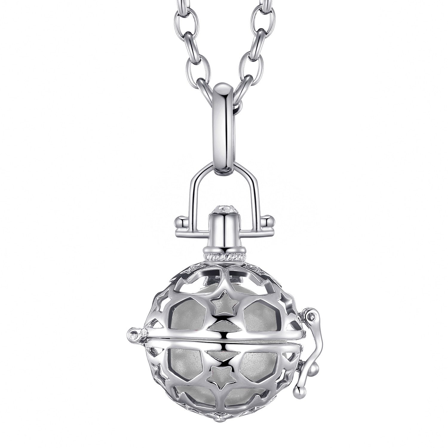 Kette mit Anhänger Morella Halskette mit Anhänger und Klangkugel Zirkonia