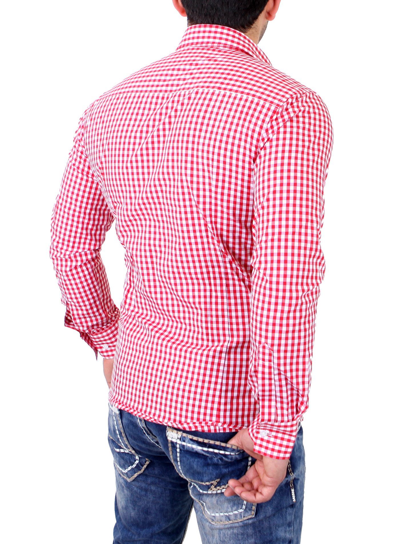 Reslad Businesshemd Reslad Herren Hemd Vichy Karomuster Langarmhemd RS-7007 (Herrenhemd) kariertes Freizeithemd Karohemd