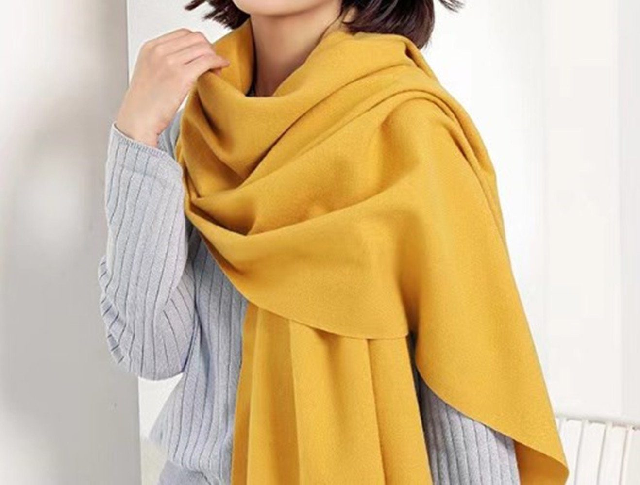 Damen Modeschal Halstuch für Schal Qualität,Neuer Schal,kuschelweich,Winter Geschenk verschiedenen Frauen Damen orange XDeer Farben Stil, Poncho in