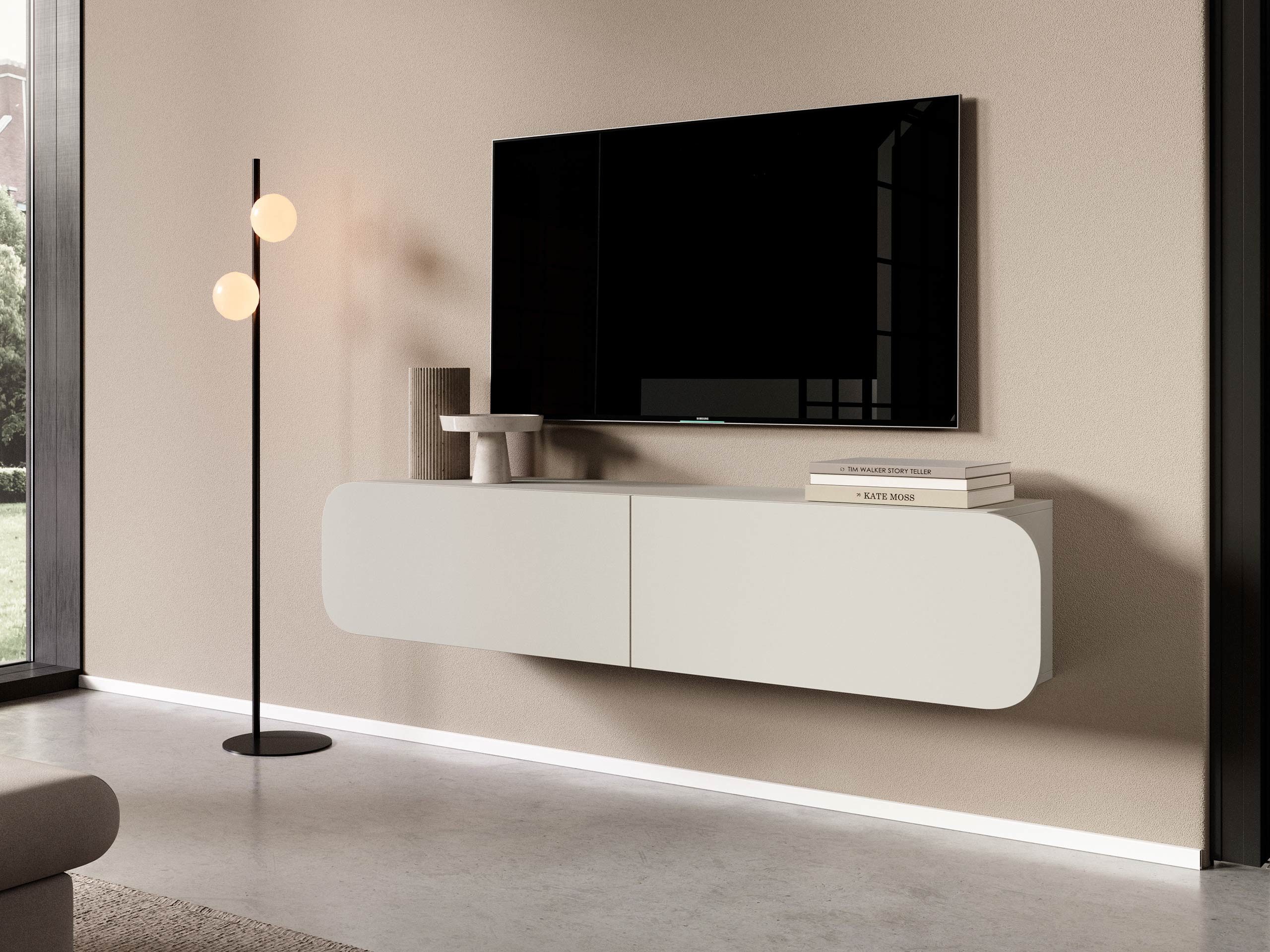 MIRJAN24 TV-Schrank C Rene 2D (mit zwei Klappen) Griffloses Öffnungssystem günstig online kaufen