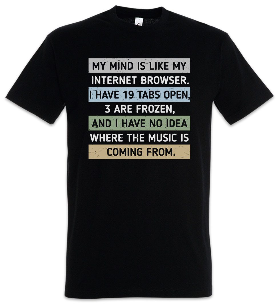 Urban Backwoods Print-Shirt My Mind Is Like Herren T-Shirt Internet Browser Burn Out Burnout (1-tlg) Burnout Computer Confusion Admin
