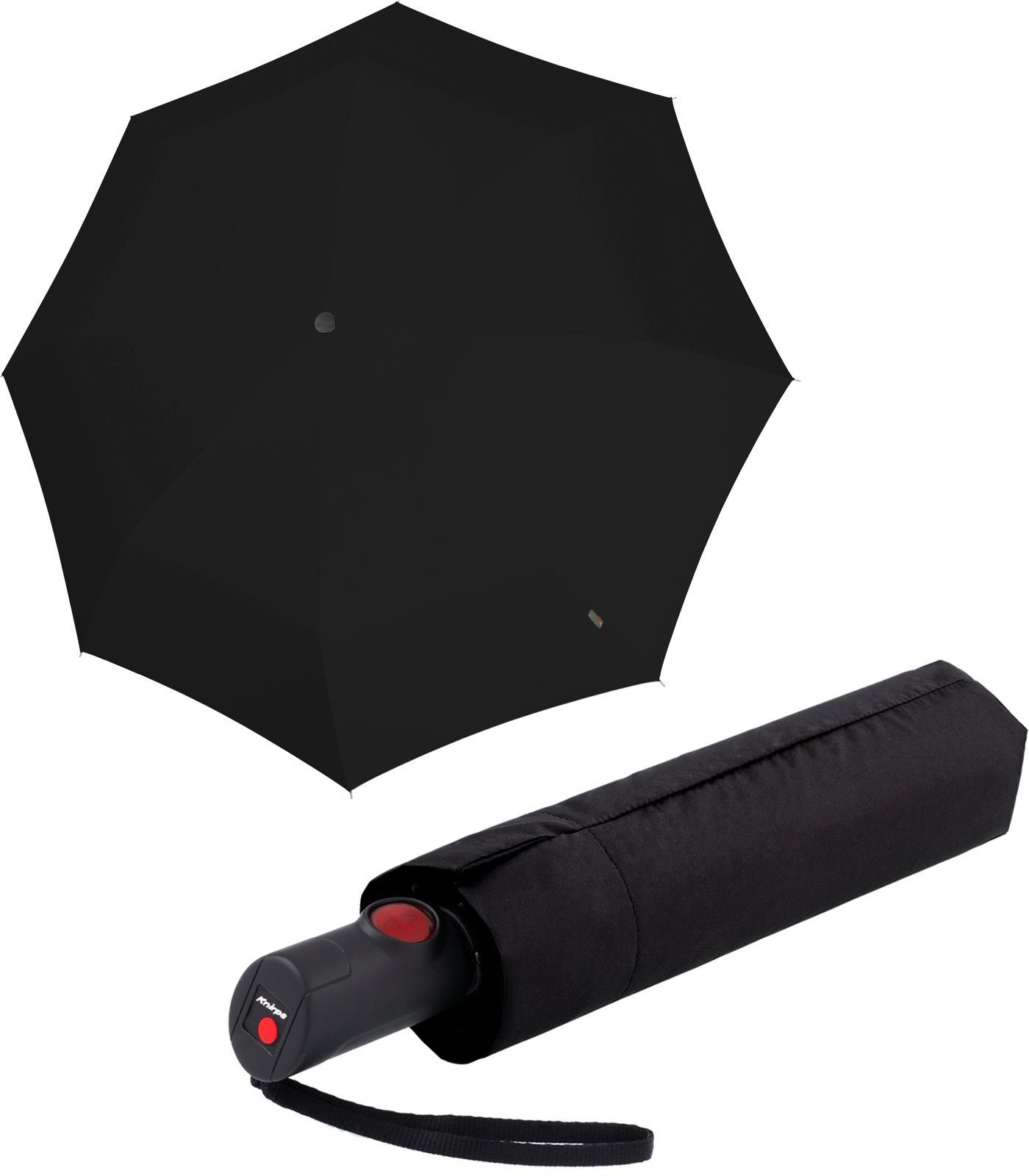 Knirps® Taschenregenschirm C.205 medium Duomatic Auf-Zu-Automatik, stabil und leicht Black