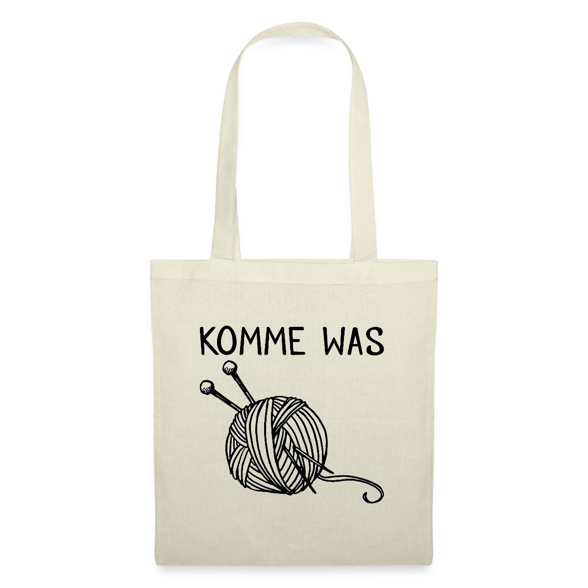 Henkeltasche Komme Was Wolle Lustiger Spruch Stoffbeutel