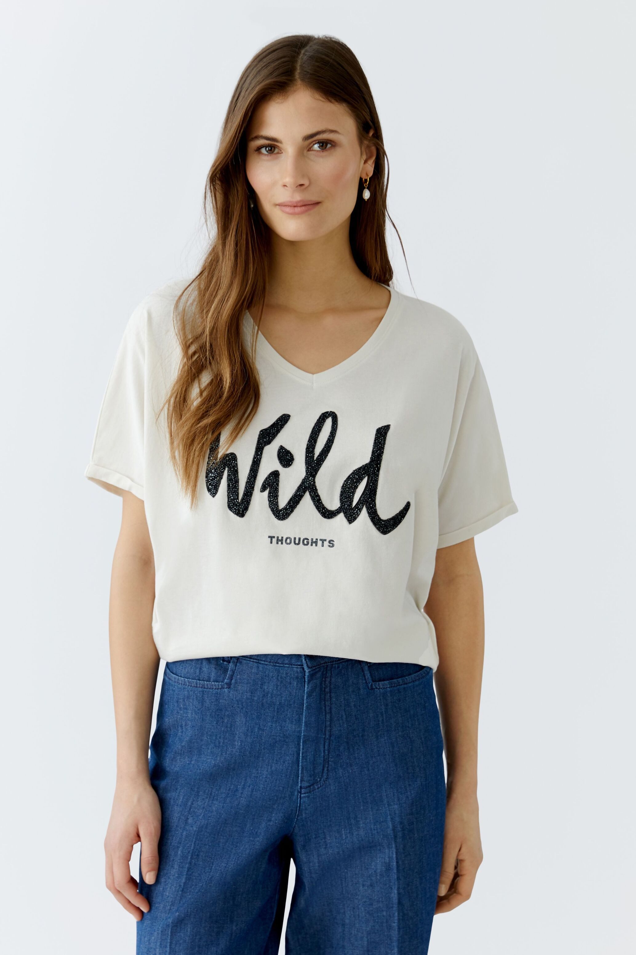 Oui T-Shirt T-Shirt 100% Biobaumwolle günstig online kaufen