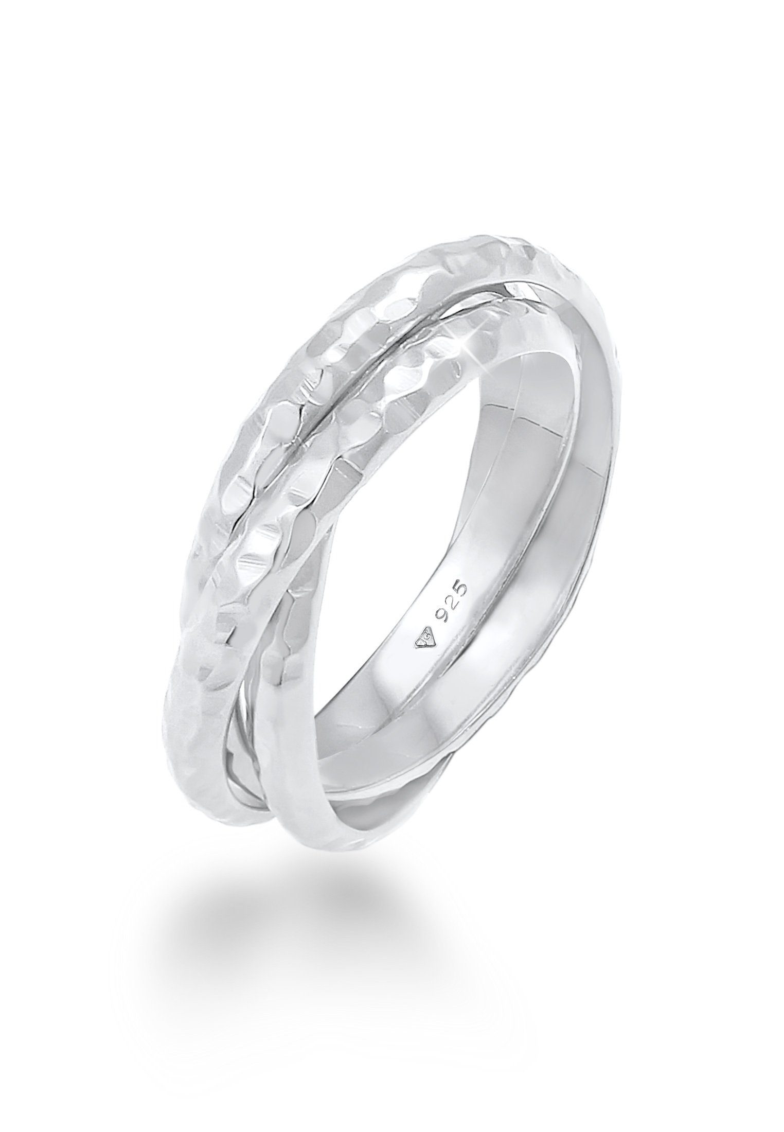Elli Fingerring Wickelring Trini Klassik Gehämmert günstig online kaufen