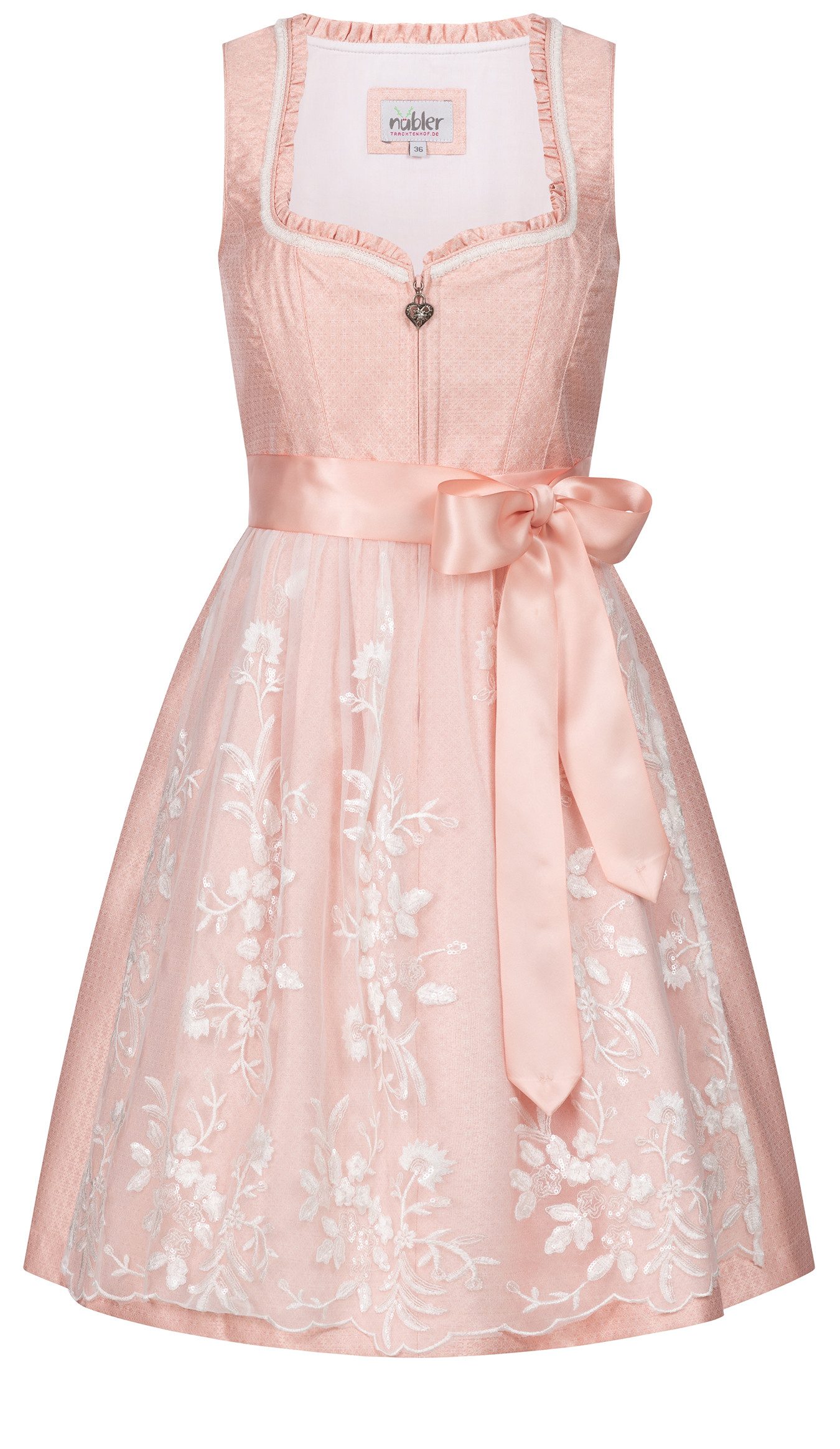 Nübler Trachtenkleid Mididirndl Gardi in Peach günstig online kaufen