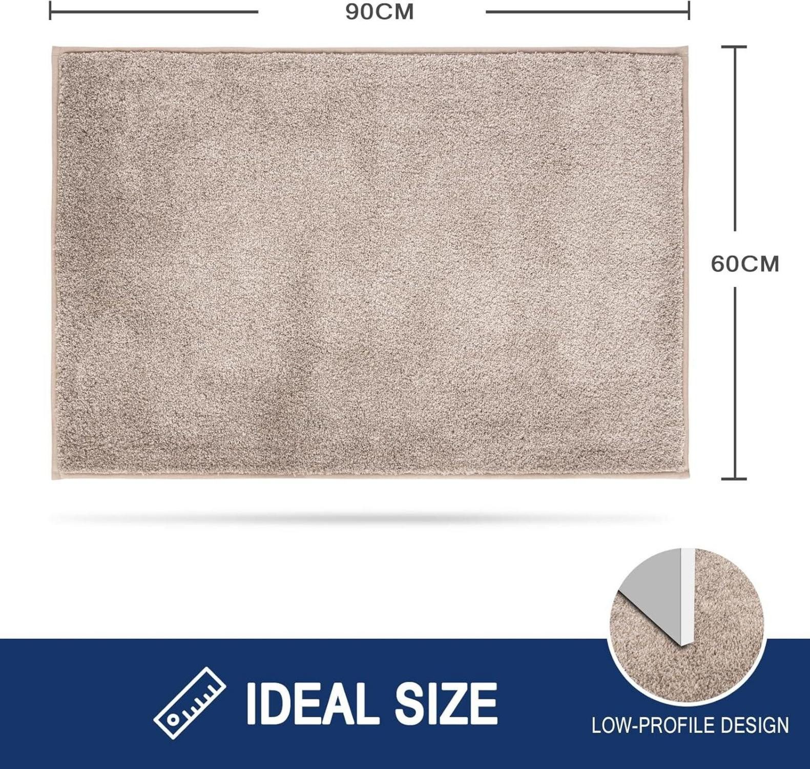 FCSDETAIL Fußmatte Schmutzfangmatte rutschfest waschbar 60x90cm günstig online kaufen
