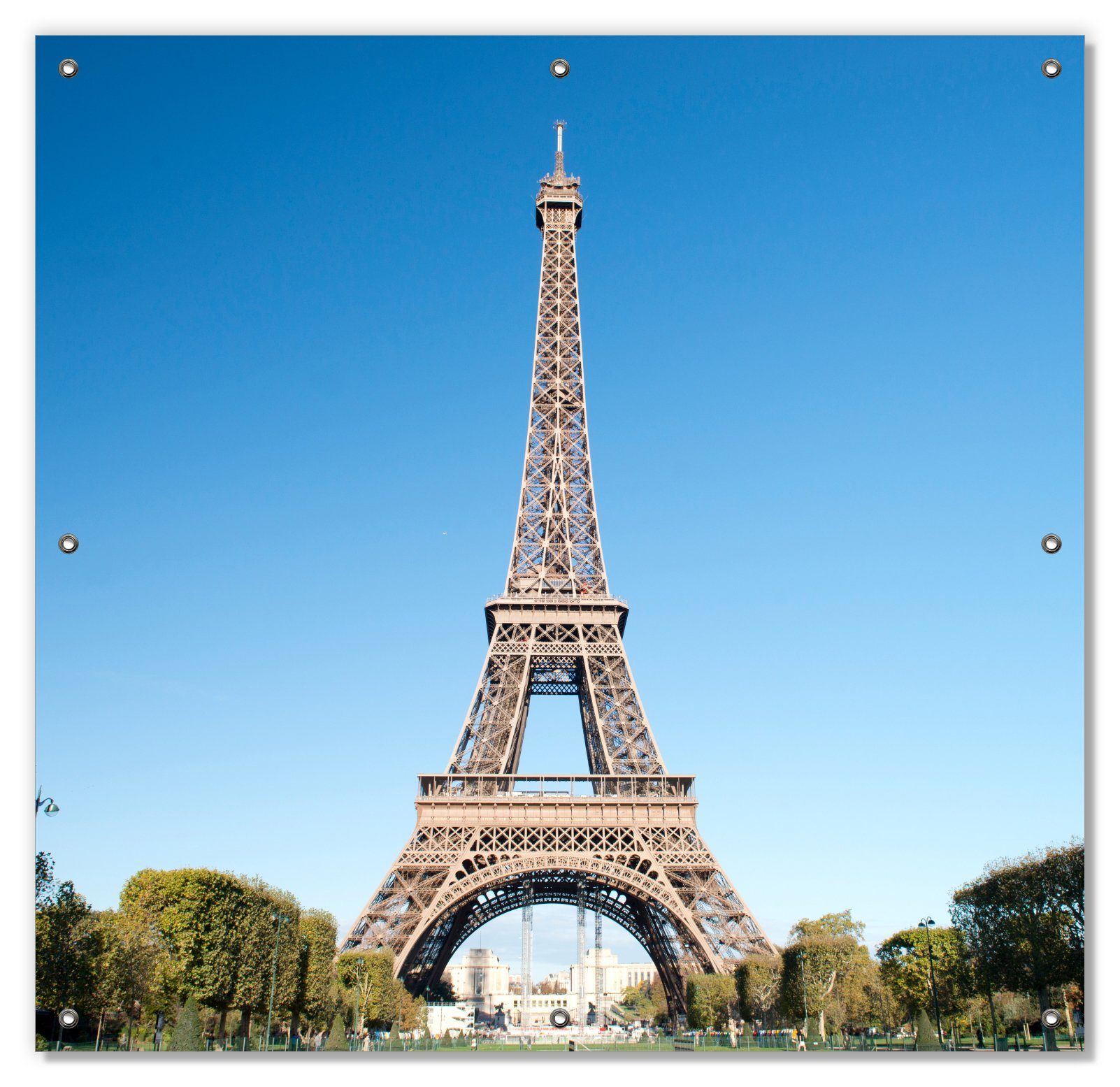 Sonnenschutz Eiffelturm blickdicht, und wiederablösbar Paris, mit Saugnäpfen, in wiederverwendbar Wallario,