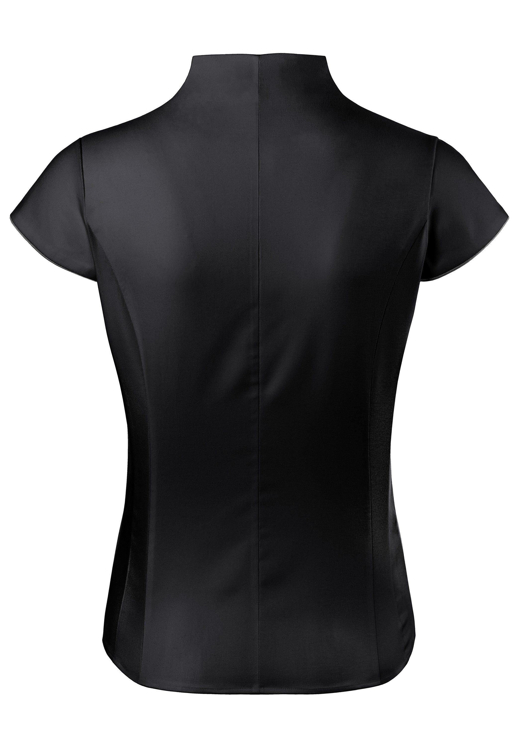 Vincenzo Boretti Klassische Bluse leicht tailliert soft Oxford Kelchkragen Kurzarm