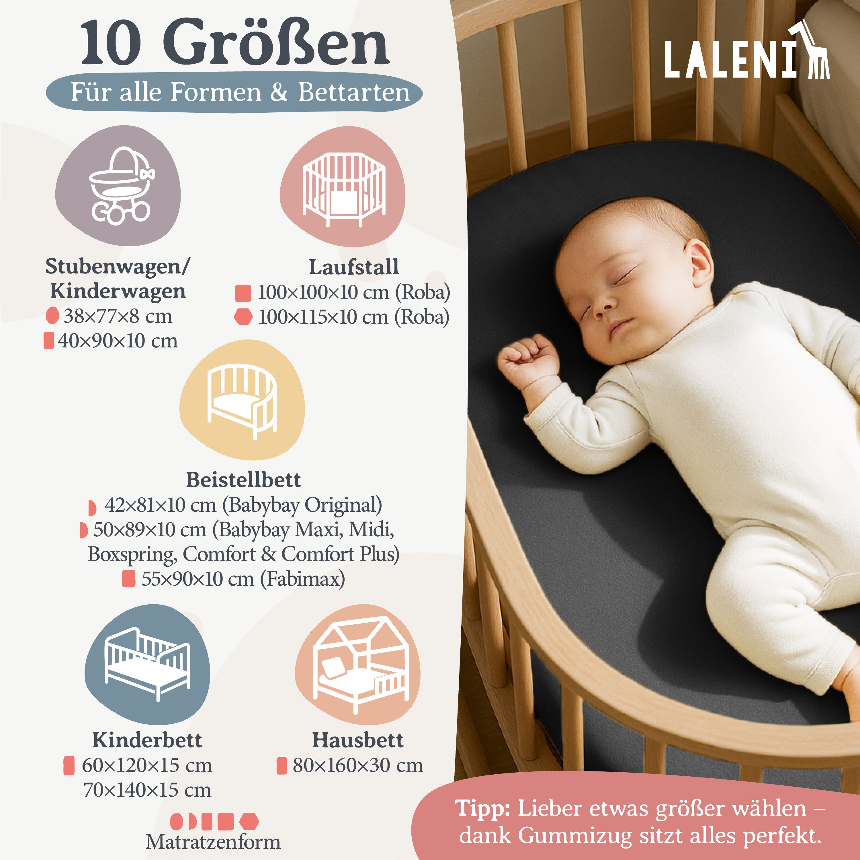 Laleni Spannbettlaken Atmungsaktives weiches und wärmendes Spannbettlaken, günstig online kaufen