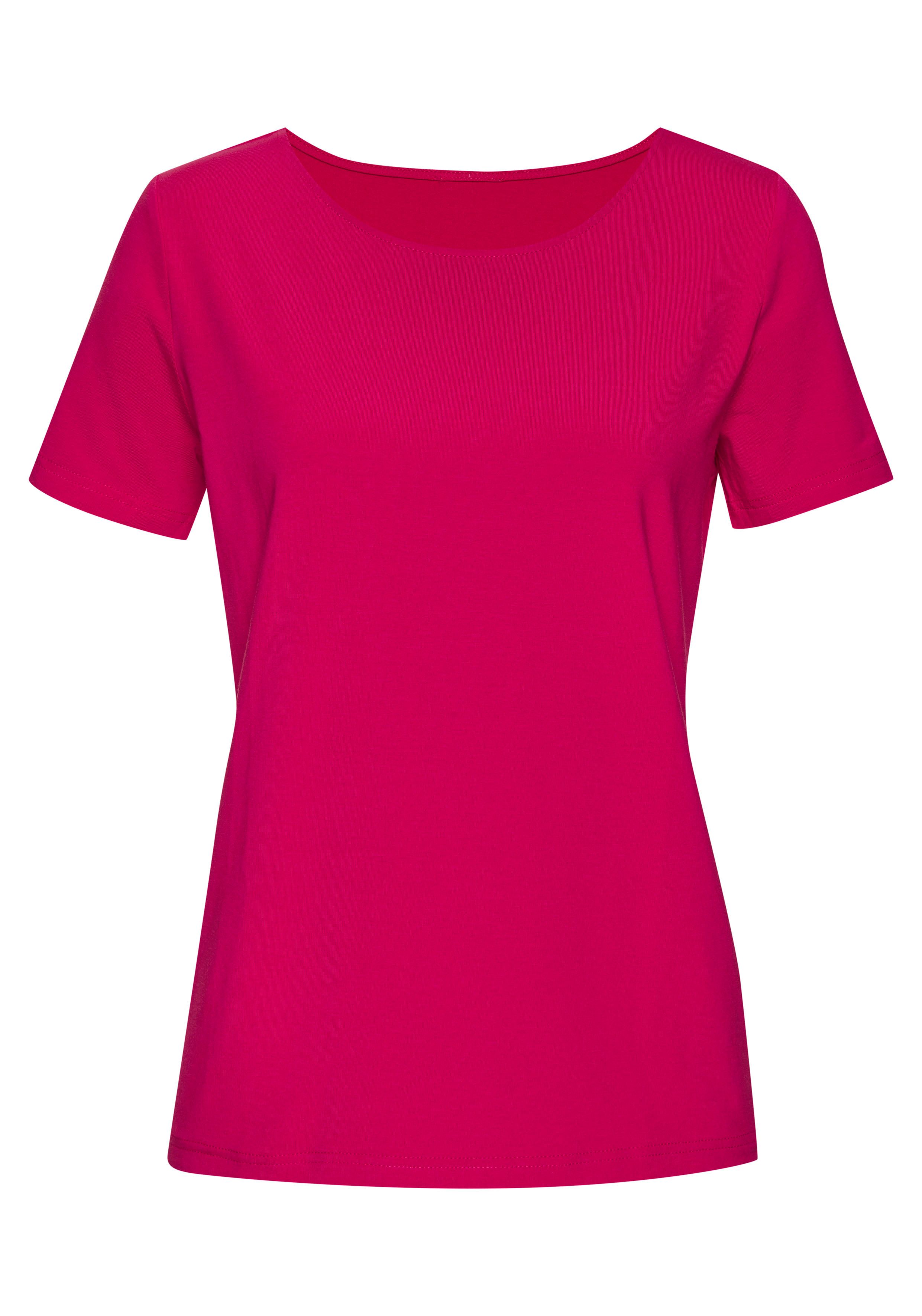 LASCANA T-Shirt (2er-Pack) aus elastischem Jersey mit Baumwolle und Modal – Bild 4 von 5