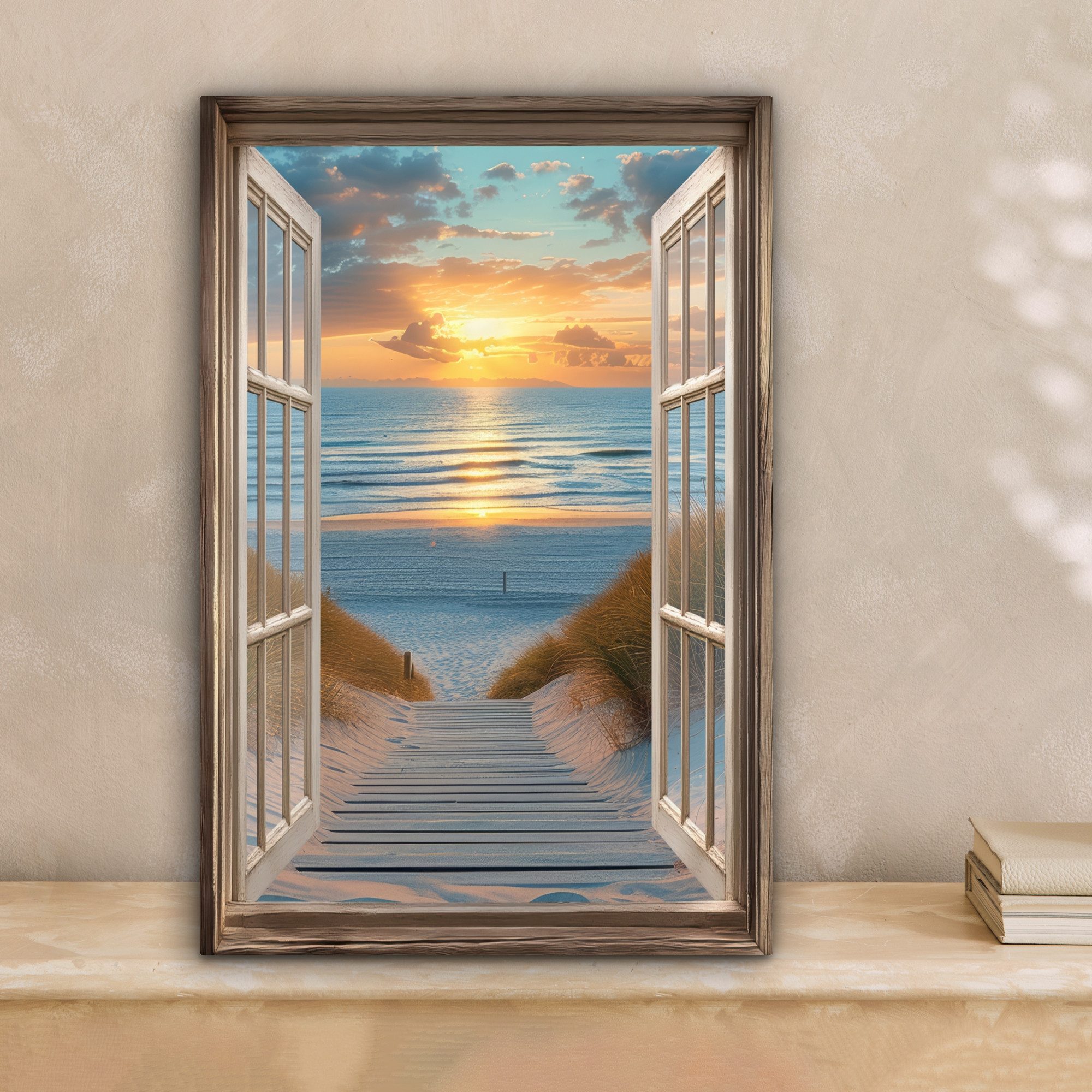 OneMillionCanvasses® Leinwandbild Durchblick - Strand - günstig online kaufen