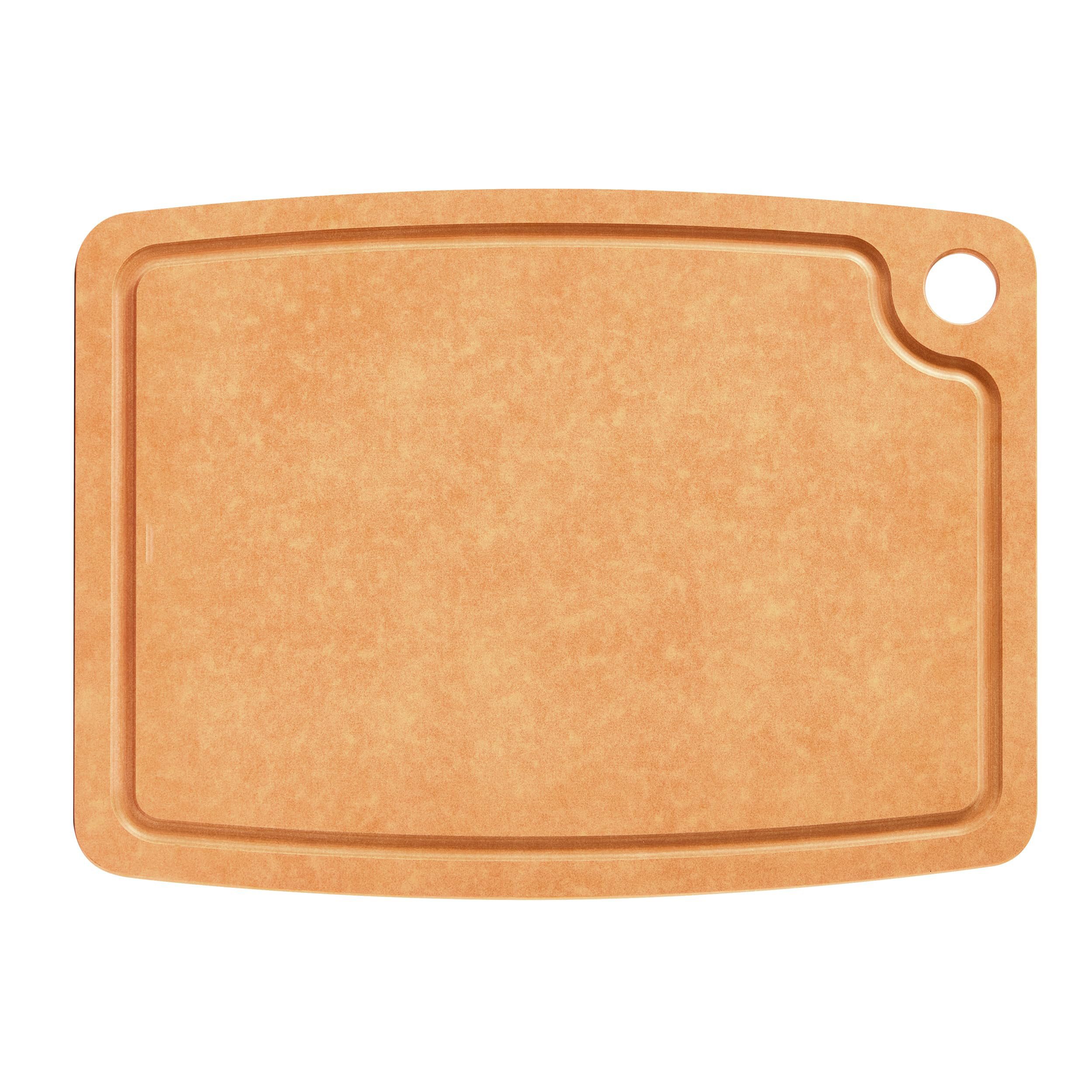 Agger Schneidebrett Schneidebrett aus Holzfaser mit Saftrille, Cutting Board Hohe Dichte, massives Holzbrett,Servierbrett,BPA-frei, Rutschfest, Langlebiges