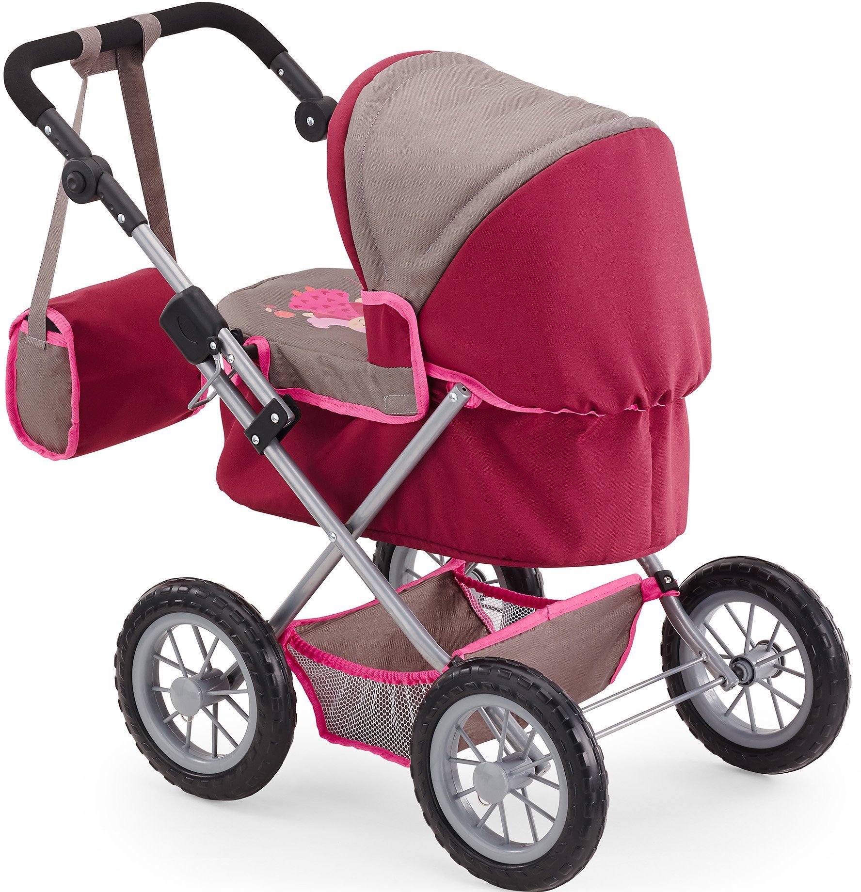 Bayer Puppenwagen Trendy, rot/braun, mit Wickeltasche günstig online kaufen