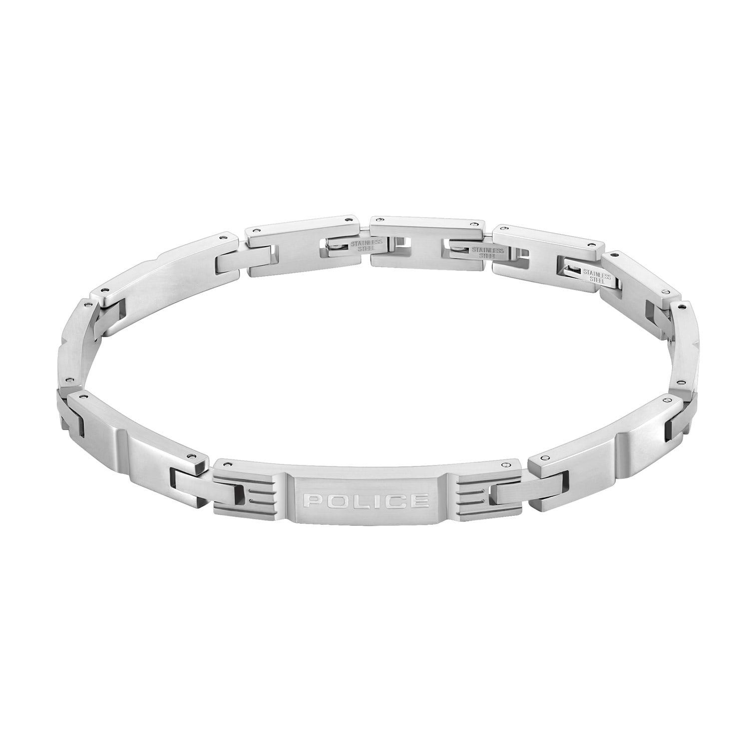 Police Gliederarmband Herren-Edelstahl Flatforge