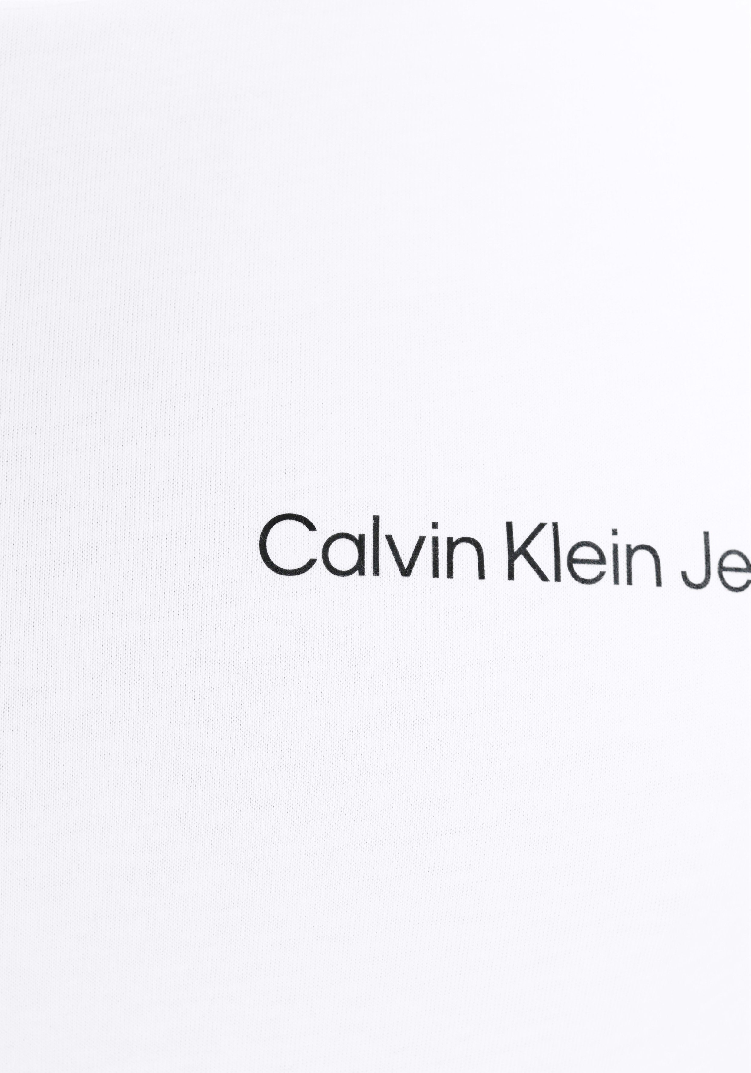 Calvin Bright T-Shirt TEE CHEST SLIM White INSTITUTIONAL Klein Jeans