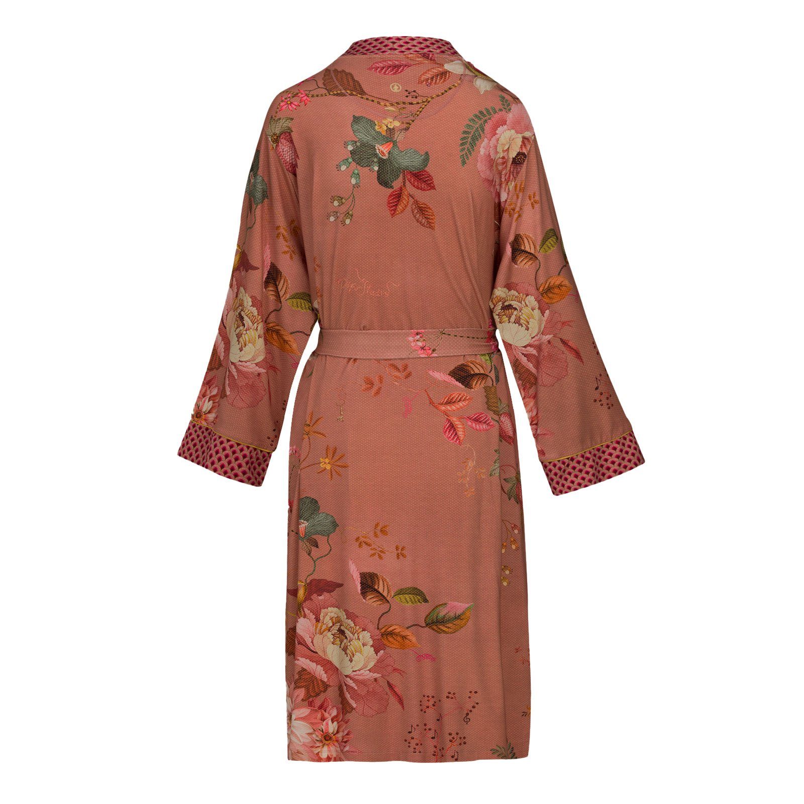 Kimono Studio PiP geschmeidigem aus wadenlang, breitem Naomi Bouquet, mit zum Viskosejersey Gürtel Bindeverschluss, Viskose, Tokyo binden,