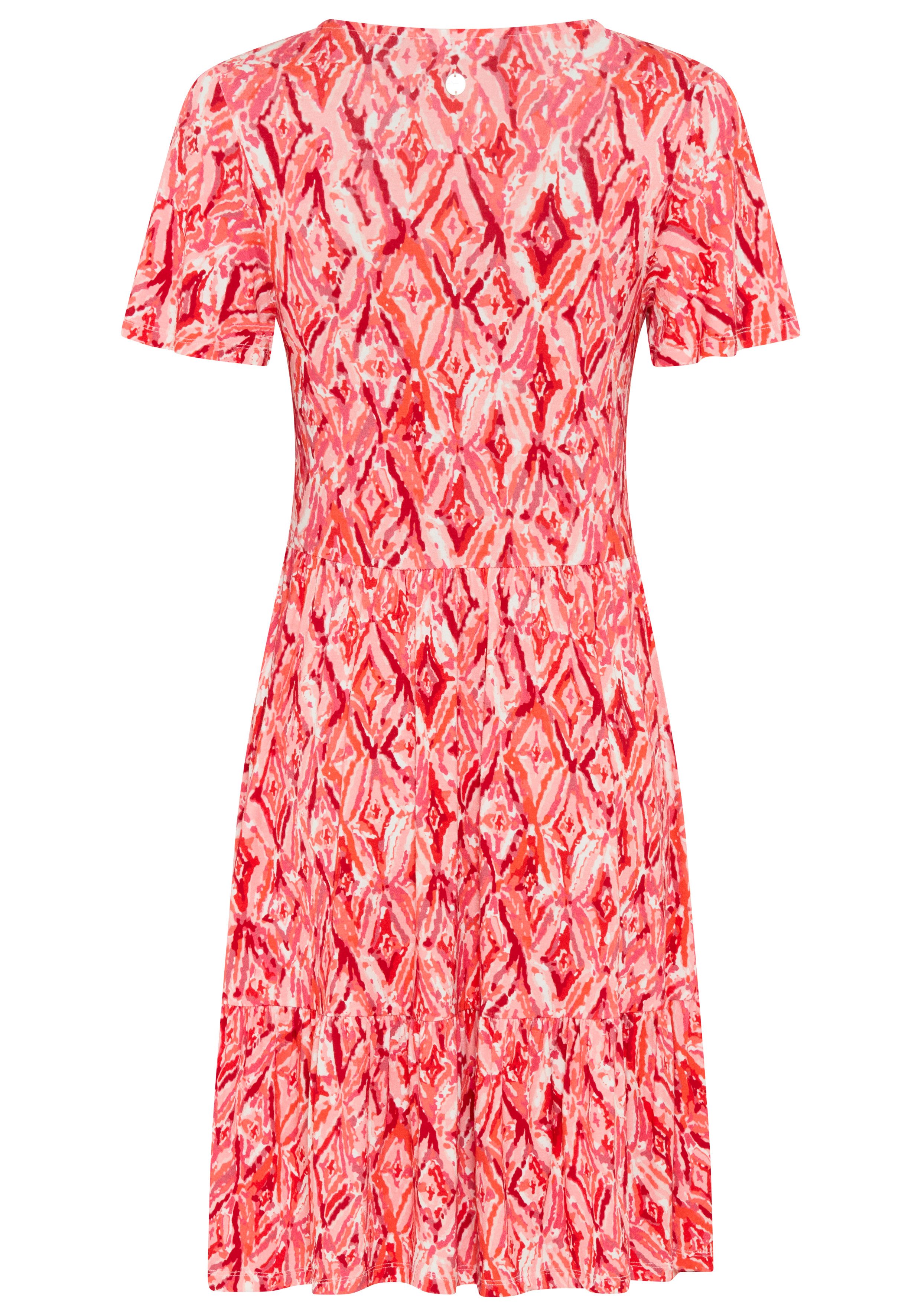 Tamaris Jerseykleid mit figurumspielender Silhouette, leichtem Tragegefühl mit femininen, verspielten Design, aus elastischer Viskosemischung – Bild 5 von 5