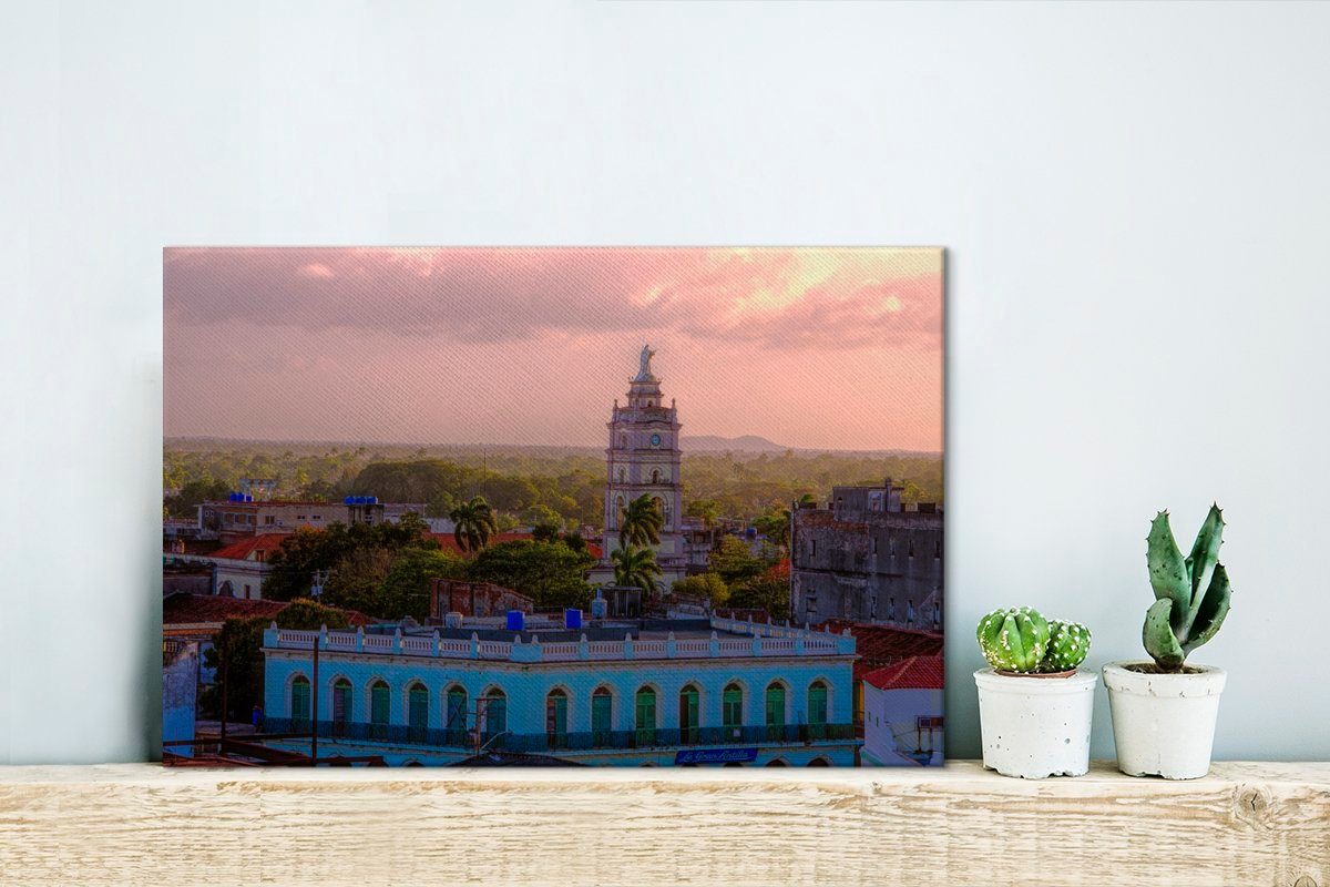 Wanddeko, Leinwandbilder, Wandbild St), (1 Aufhängefertig, cm nordamerikanischen Bunter 30x20 Kuba, Stadthorizont im Leinwandbild OneMillionCanvasses®