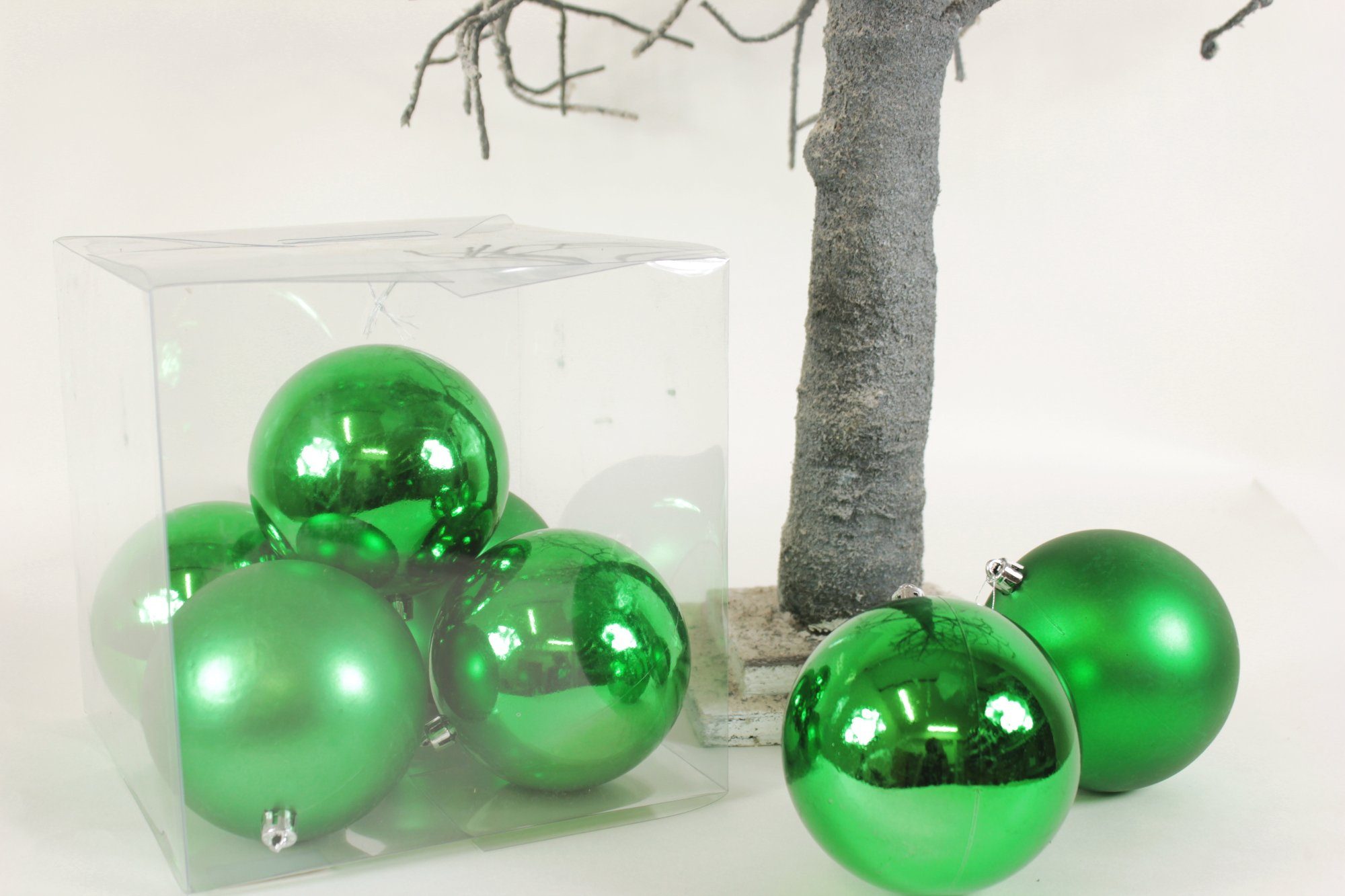 Lucht grün cm Weihnachtsbaumkugel der 10 Box Stück Weihnachtskugeln 8 in