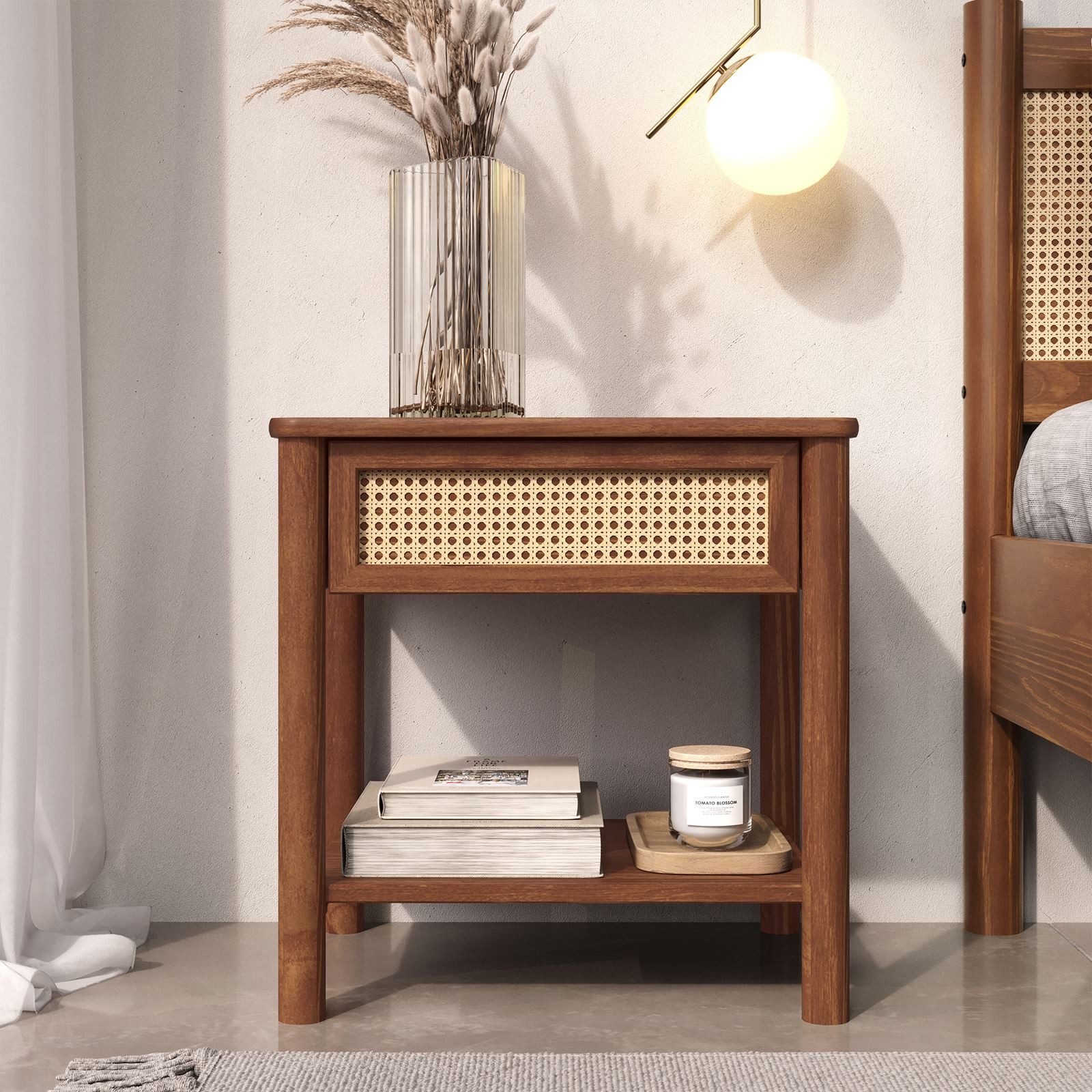 IDIMEX Nachttisch CEFIRA, Nachttisch Massivholz mit Schublade und Ablagefac günstig online kaufen