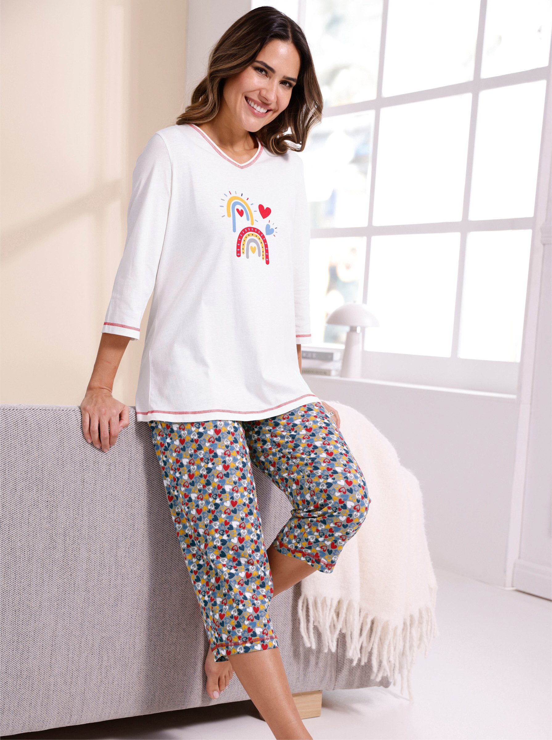 Sieh an! Schlafanzug Schlafanzug 3/4-Arm