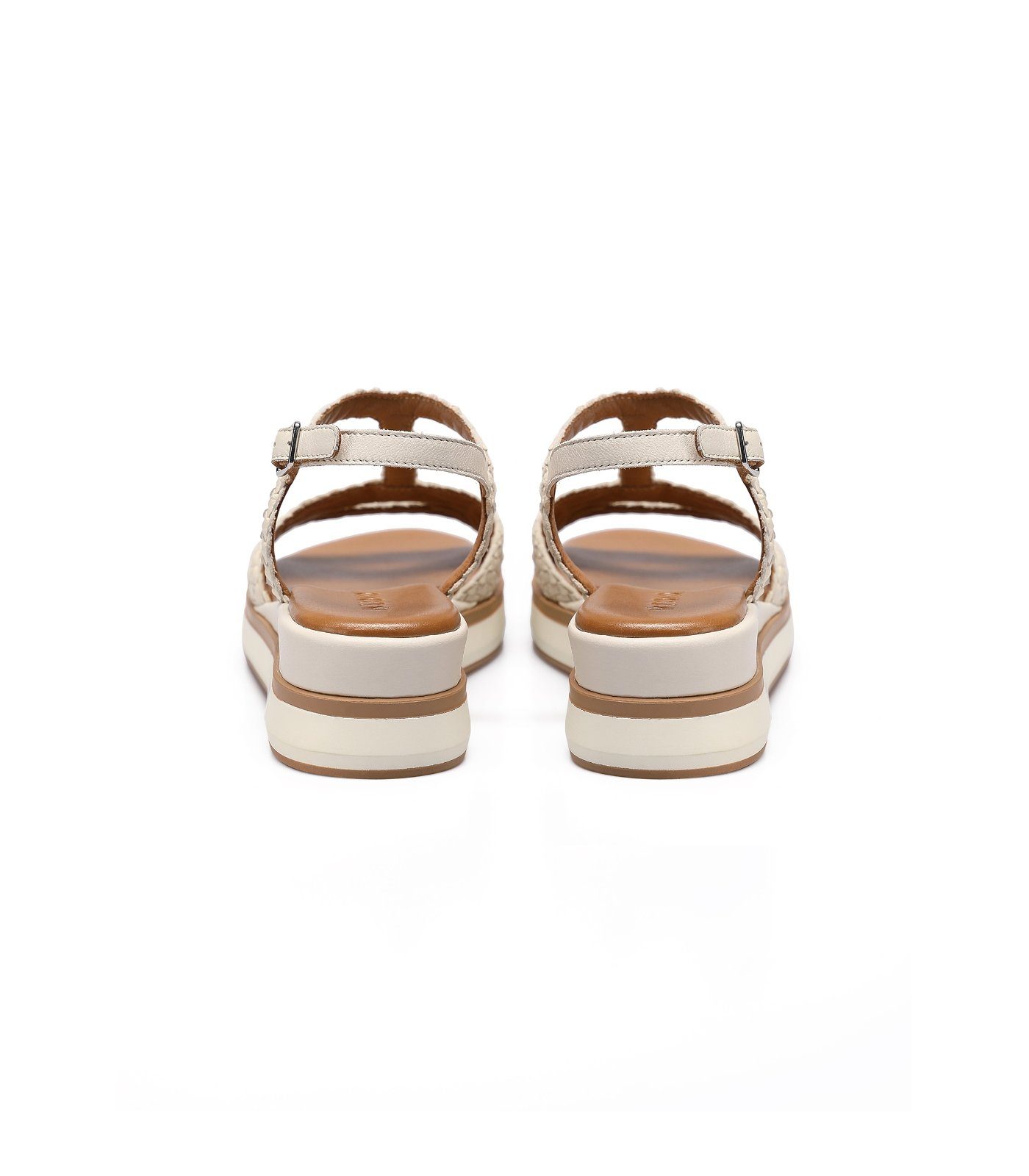 Leder INUOVO Sandalen Keilsandalette Cream