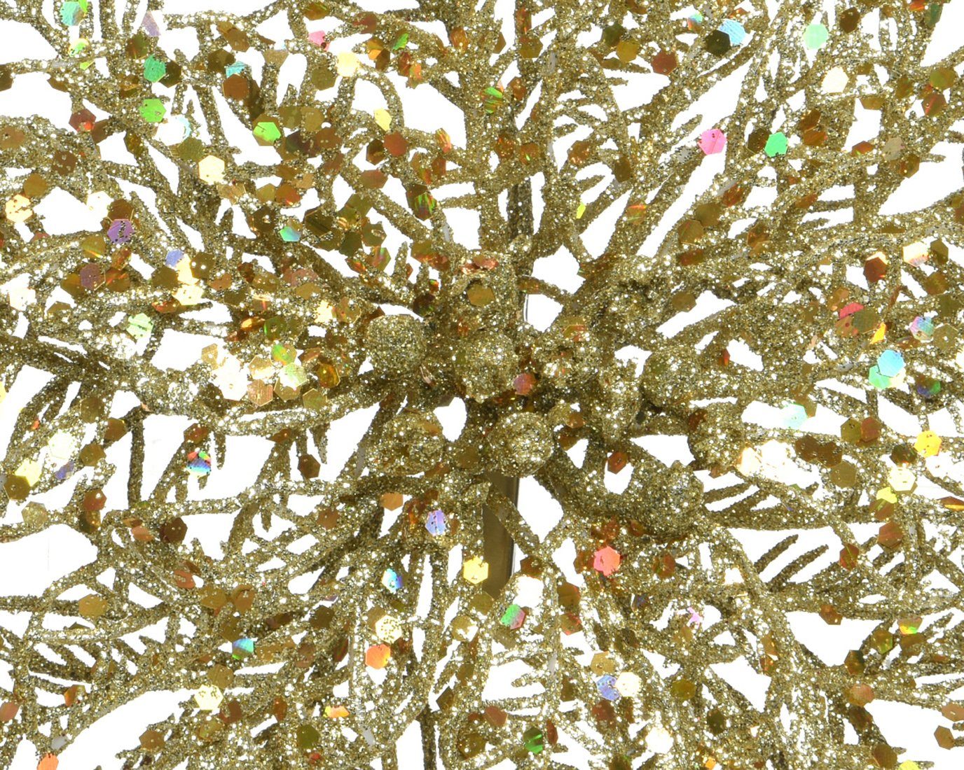 23,5cm Decoris auf Christbaumschmuck Kunststoff Weihnachtsstern gold decorations season Christbaumschmuck, Clip