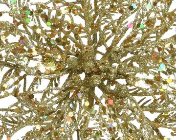 Decoris season decorations Christbaumschmuck, Weihnachtsstern auf Clip 23,5cm Kunststoff Christbaumschmuck gold
