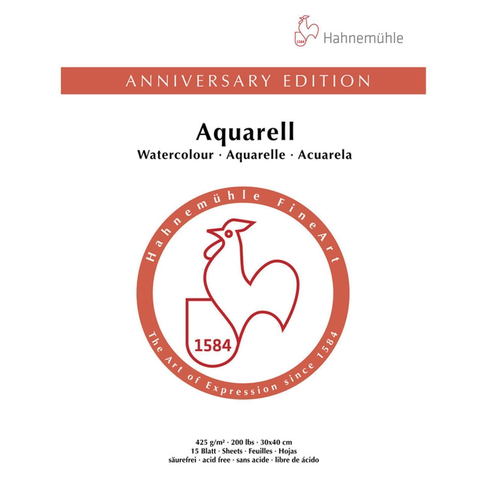 Hahnemühle Aquarellpapier Anniversary Edition - Aquarell - 425 g/m² - 30 x 40 cm - 50 Blatt