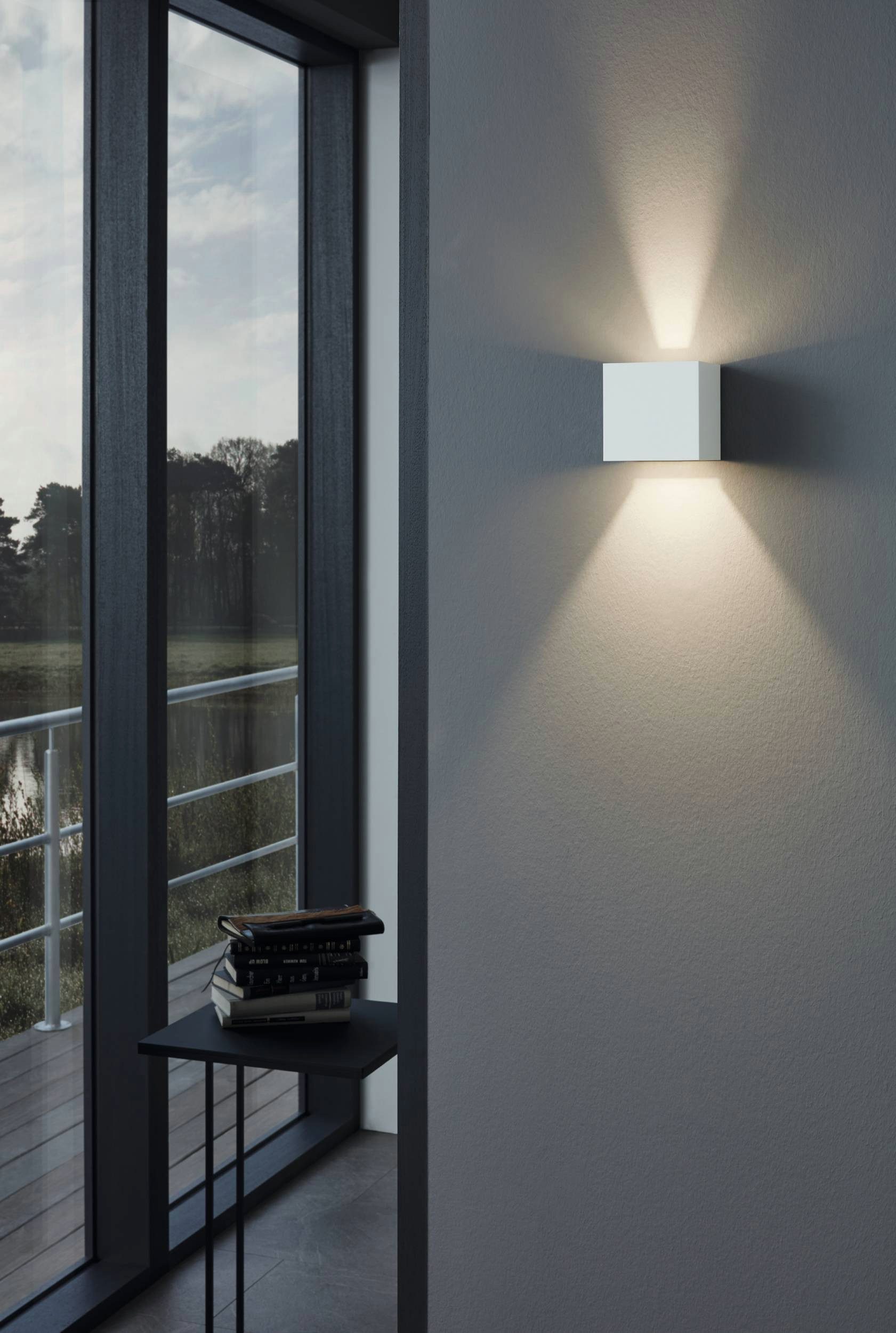 EGLO Wandleuchte Calpino LED Außen-Wandlampe, Außenleuchte, Wandleuchte aus Alu, IP54, LED fest integriert, Warmweiß, Wand-/Deckenleuchte - L10,5 x H10,5 x AL11 – Bild 2 von 5