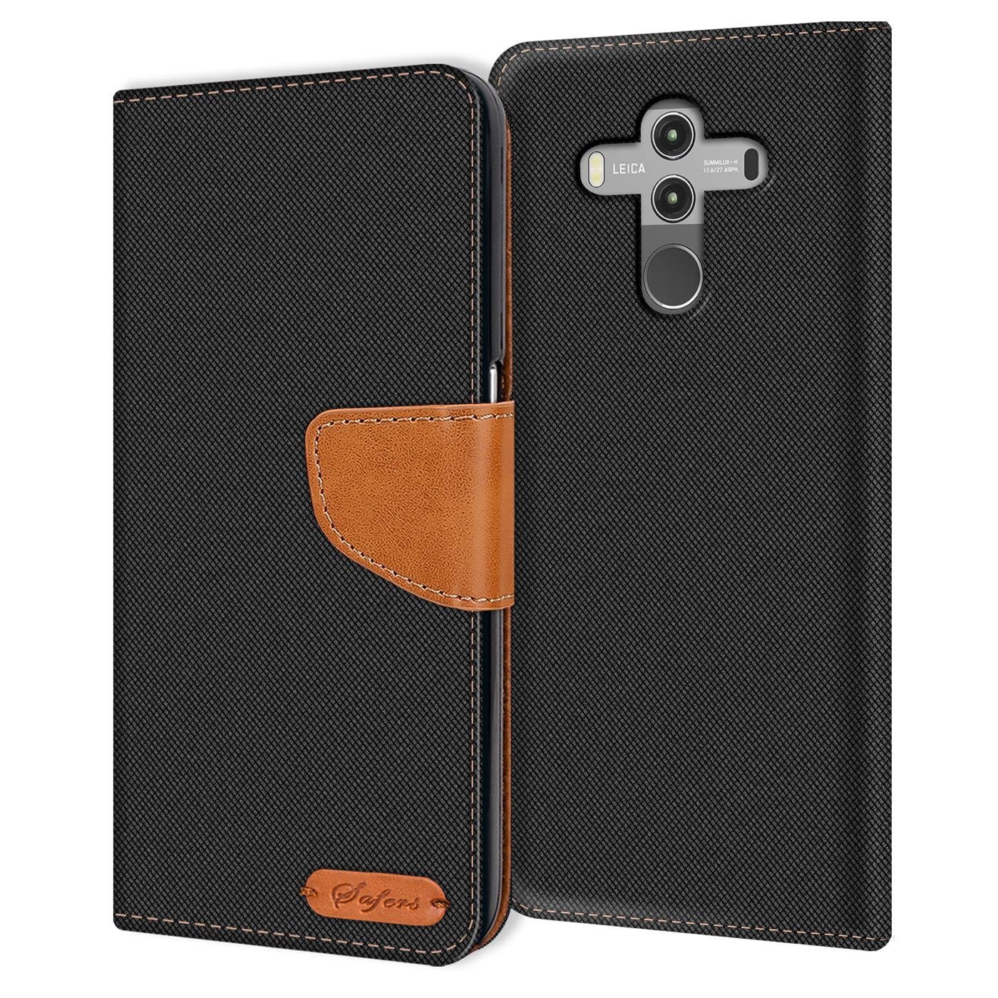 CoolGadget Handyhülle Denim Schutzhülle Flip Case für Huawei Mate 10 Pro 6 Zoll, Book Cover Handy Tasche Hülle für Mate 10 Pro Klapphülle