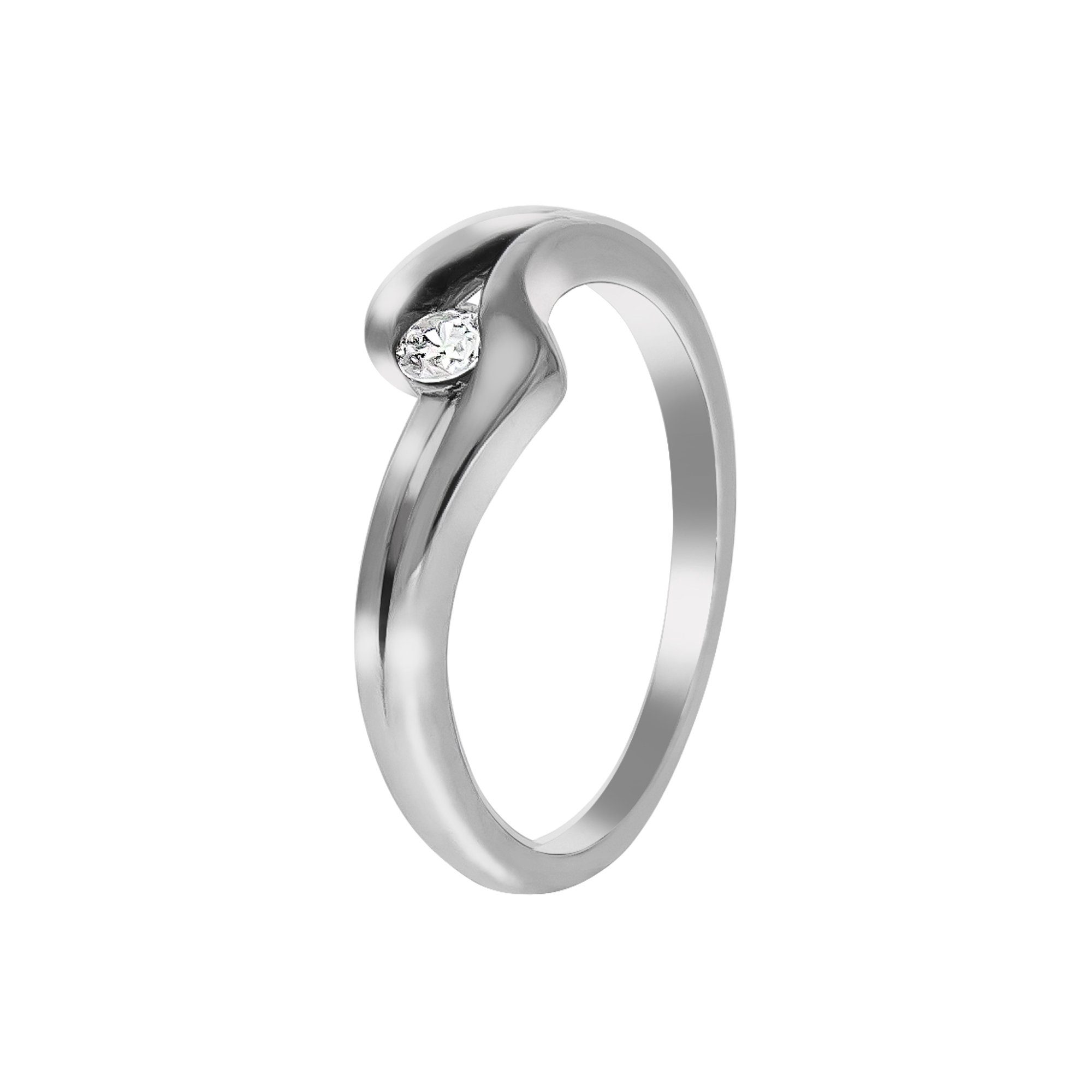 Firetti Vivance Fingerring 925/- Sterling Silber rhodiniert Zirkonia