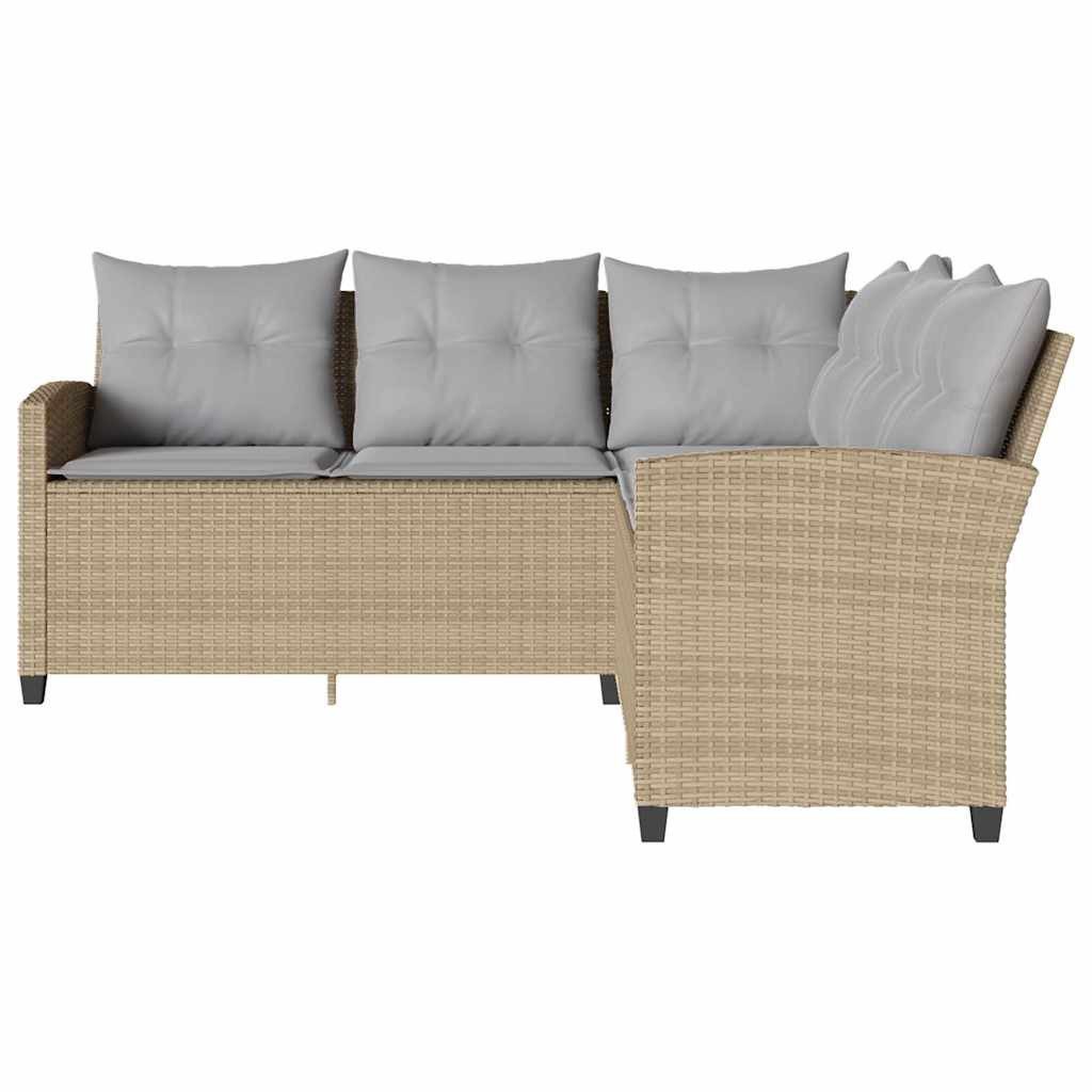 vidaXL Gartenlounge-Set L-förmiges Couchsofa mit Kissen günstig online kaufen