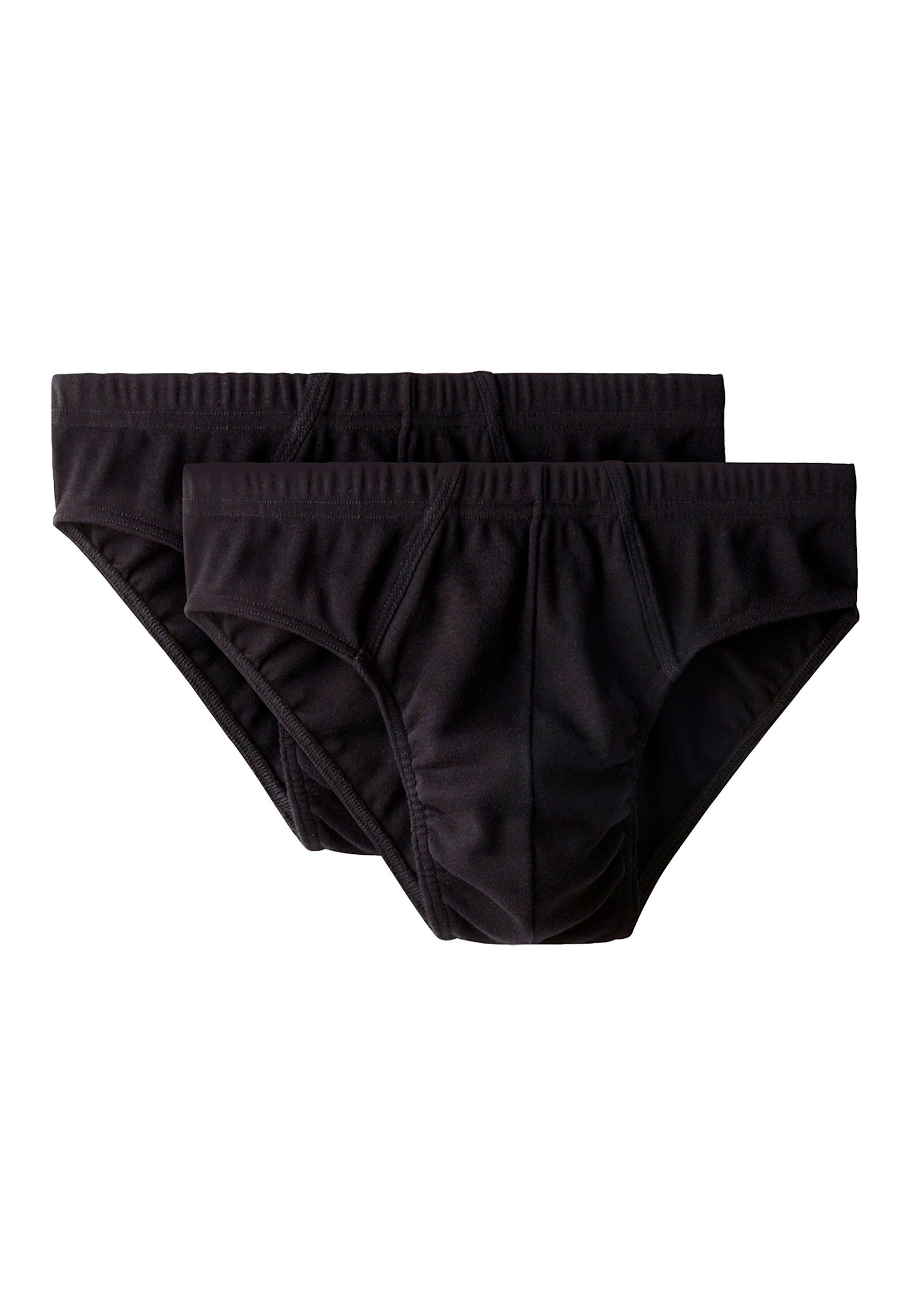 Slip Hessnatur (2-St) Set reiner PureDAILY Bio-Baumwolle im aus 2er Boxershorts schwarz